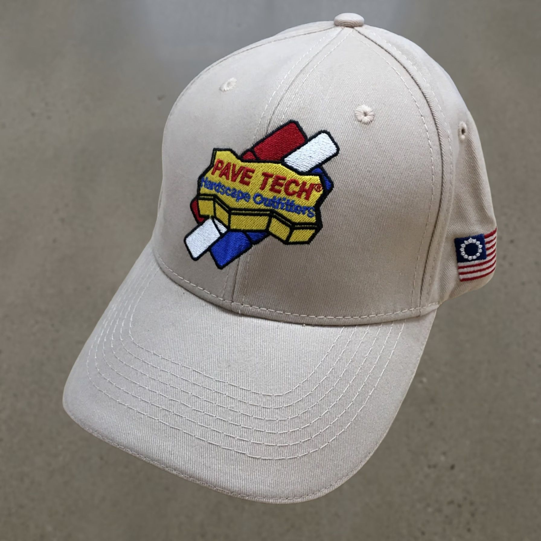 Vintage Pave Tech Hardscape Outfitters Tan Baseball Hat Unisex OSFA Adjustable Strapback Size ONE SIZE - 1 Thumbnail