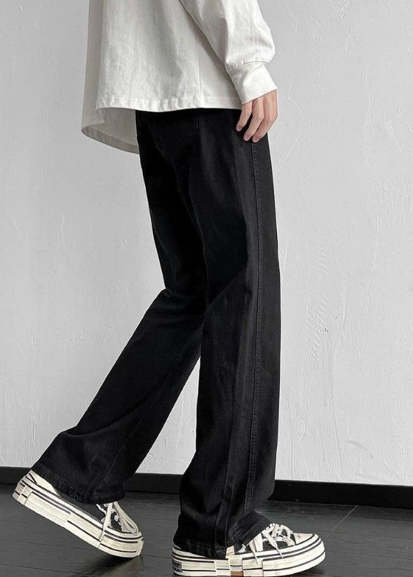 Japanese Brand Men's retro loose straight casual flared jeans Size US 32 / EU 48 - 2 Thumbnail