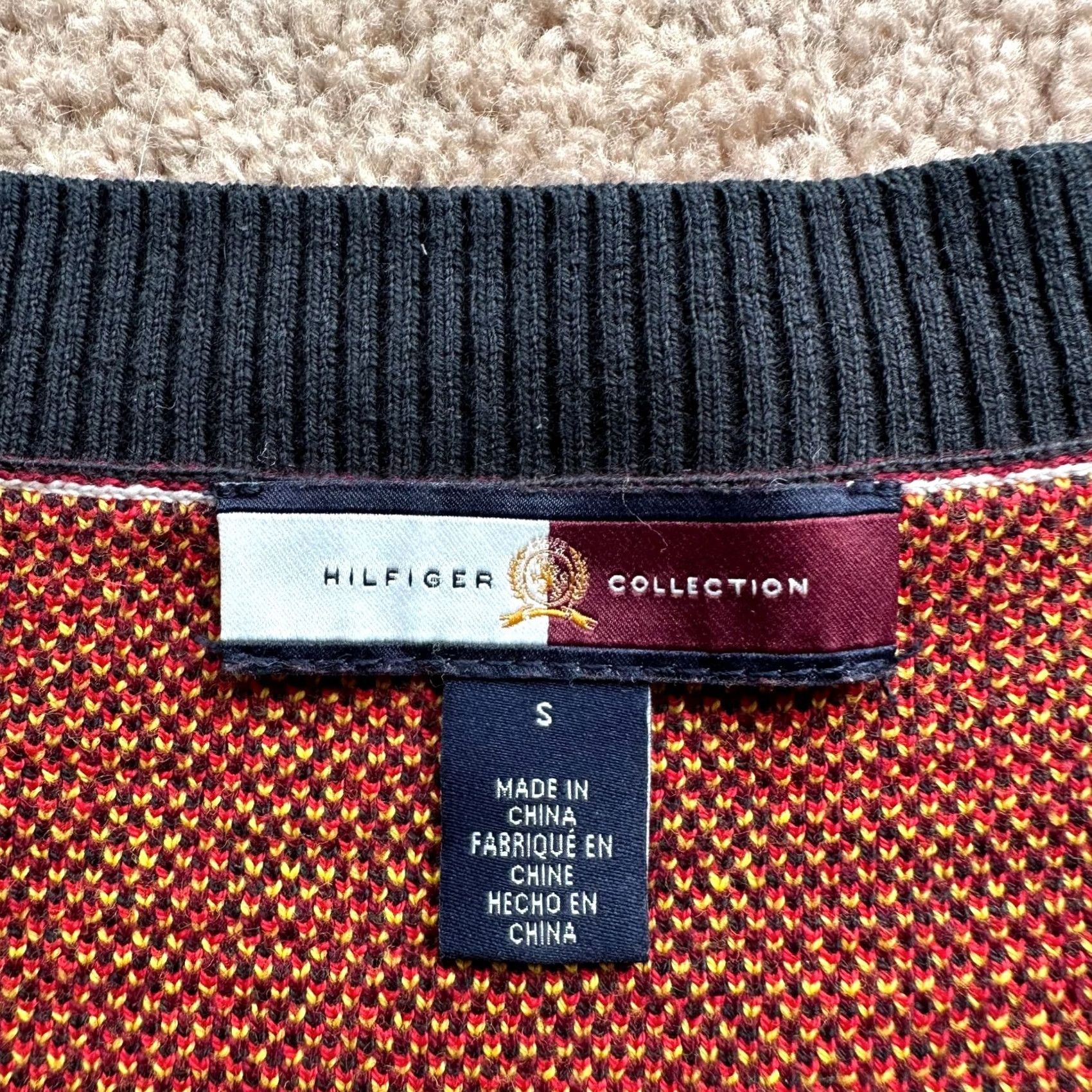 Tommy Hilfiger Tommy Hilfiger Sweater Dress Womens Small Cotton Collection Long Sleeve Plaid Multicolor V-Neck Button Size S / US 4 / IT 40 - 3 Thumbnail