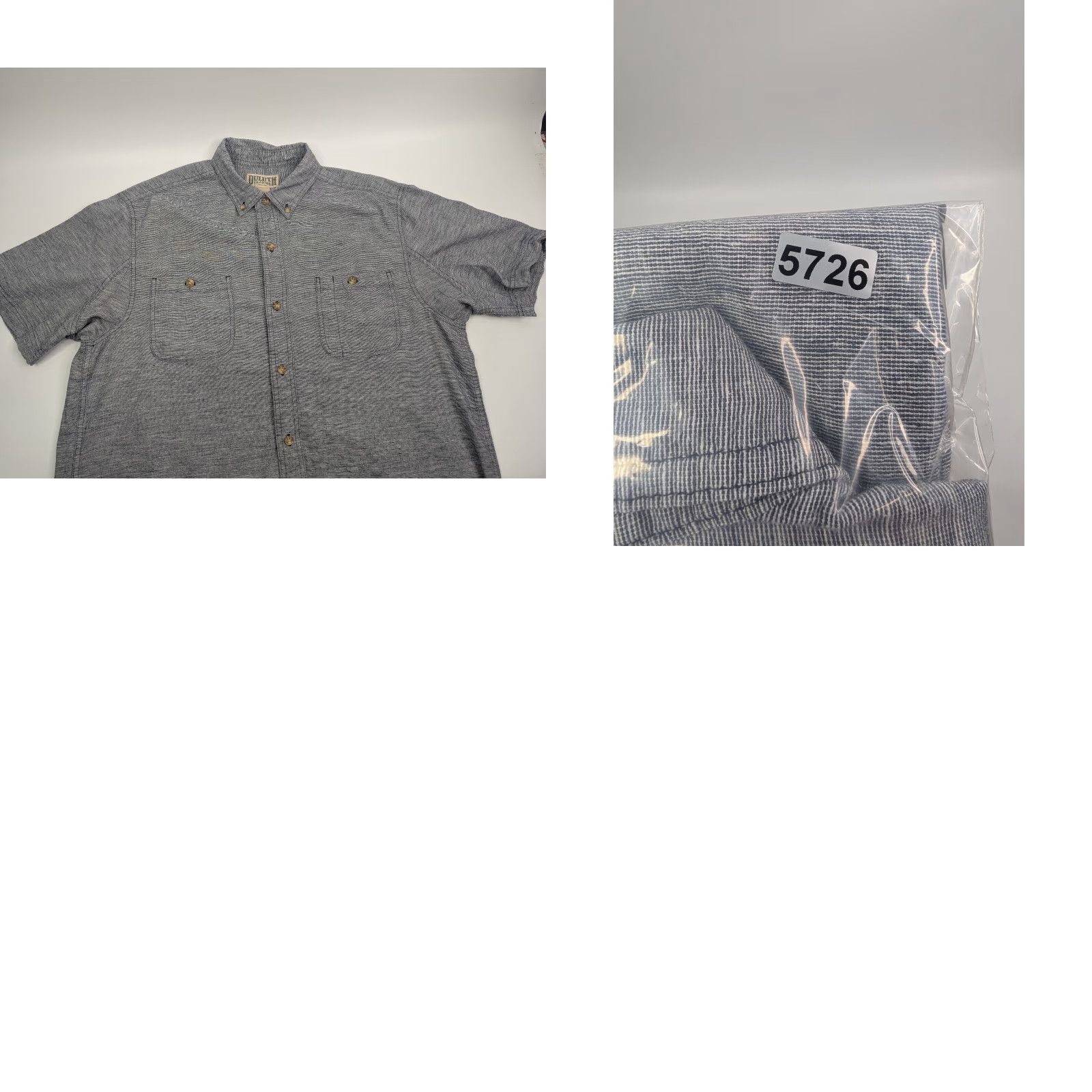 Vintage Duluth Shirt Mens Large Grey Navy Hemp Blend Pocket Outdoor Lightweight Shirt Size US L / EU 52-54 / 3 - 8 Thumbnail