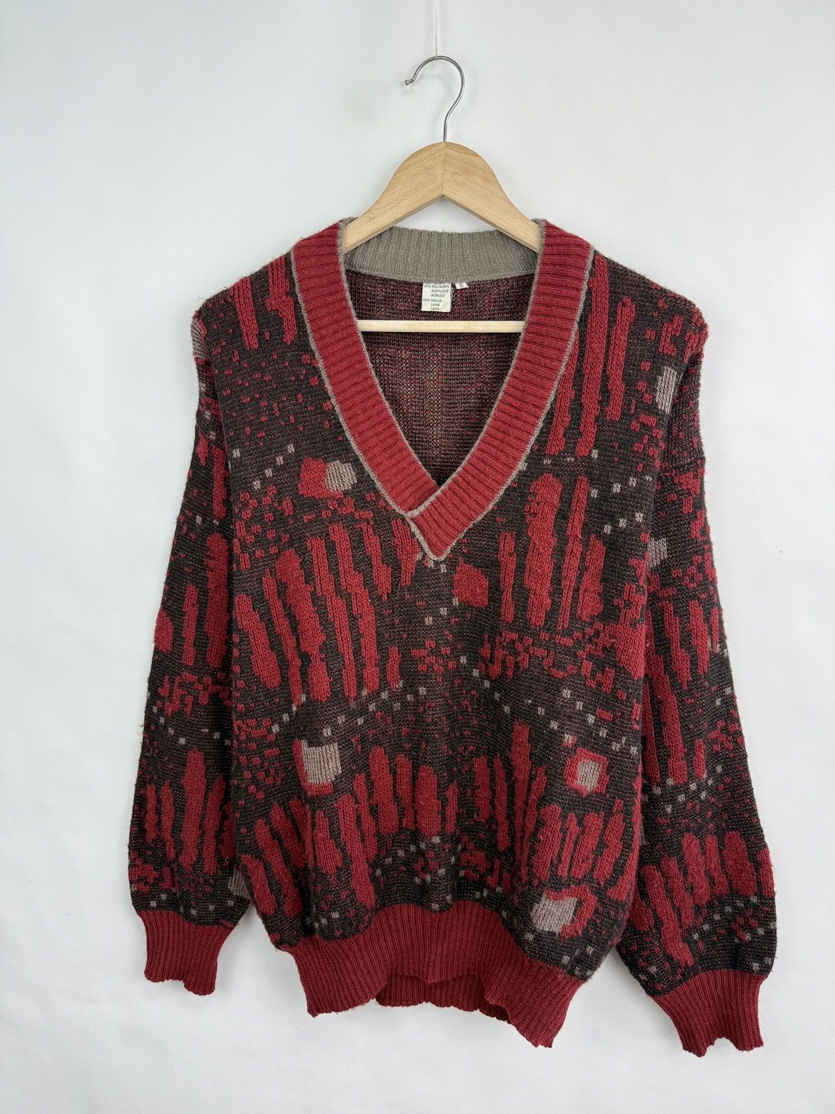 Carlo Colucci 🇺🇸 Vintage 90s Archive Avant-Garde Y2K Sweater Retro Rare Size US L / EU 52-54 / 3 - 3 Thumbnail