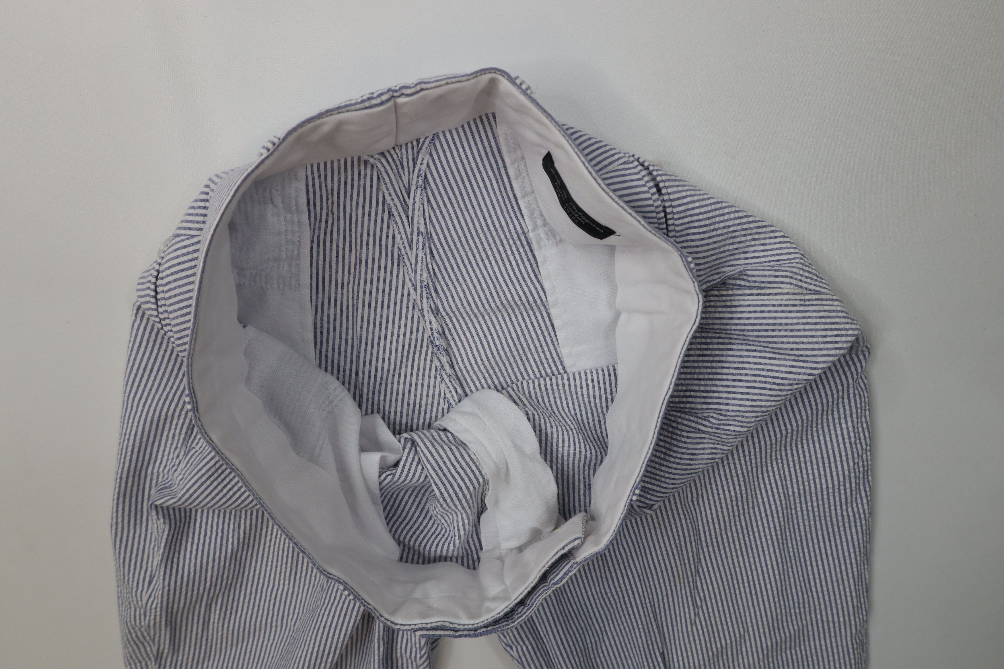 Vintage Vintage 90s Streetwear Seersucker Wide Leg Chino Pants Size US 32 / EU 48 - 10 Thumbnail
