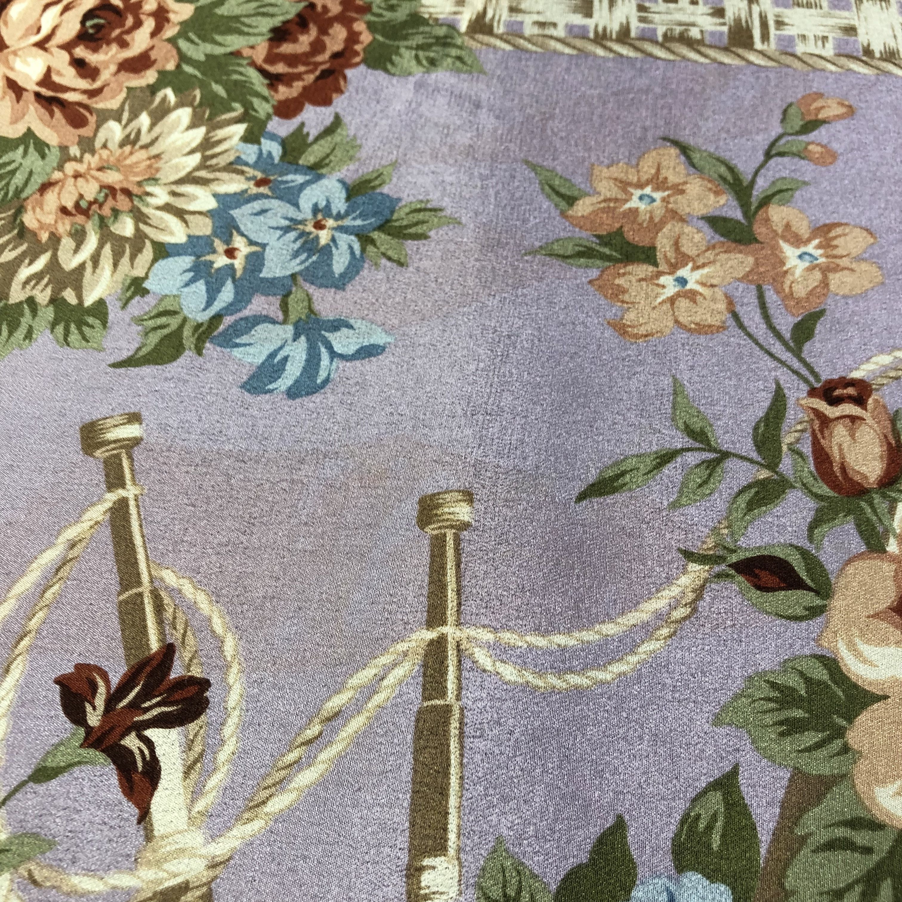 Japanese Brand Courtenay Floral Silk Scarf M618 Size ONE SIZE - 6 Thumbnail
