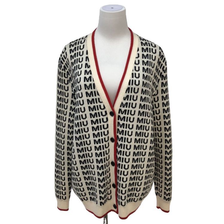 Miu Miu Miu Miu Logo Print Cardigan Size 38 Size XS / US 0-2 / IT 36-38 - 1 Thumbnail