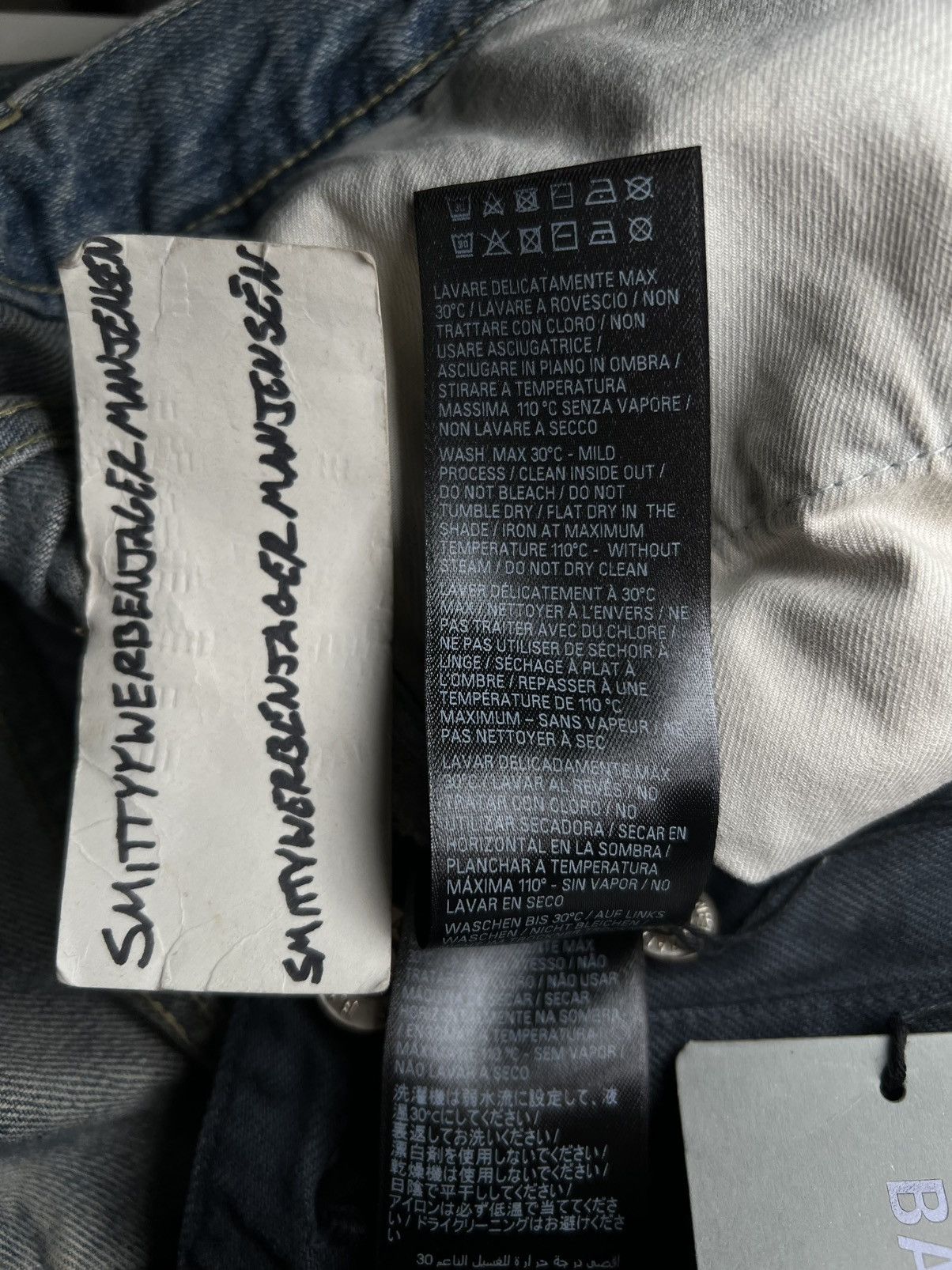 Balenciaga Balenciaga FW24 Blue Fifty Fifty Jeans Size US 30 / EU 46 - 10 Thumbnail