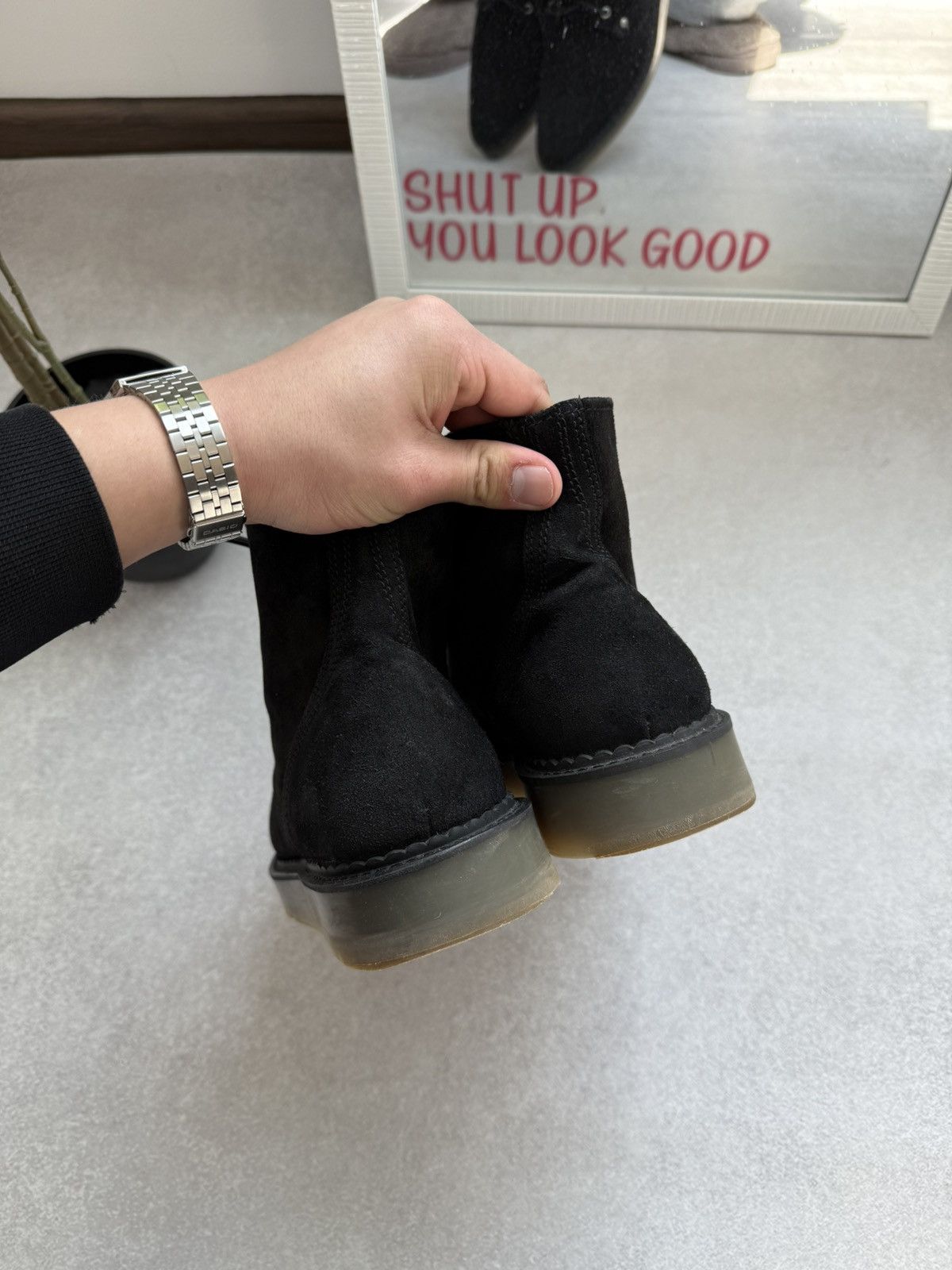 Diesel Diesel Black Suede Chukka Boots Lace Up Casual Ankle Shoes Size US 10 / EU 43 - 11 Thumbnail