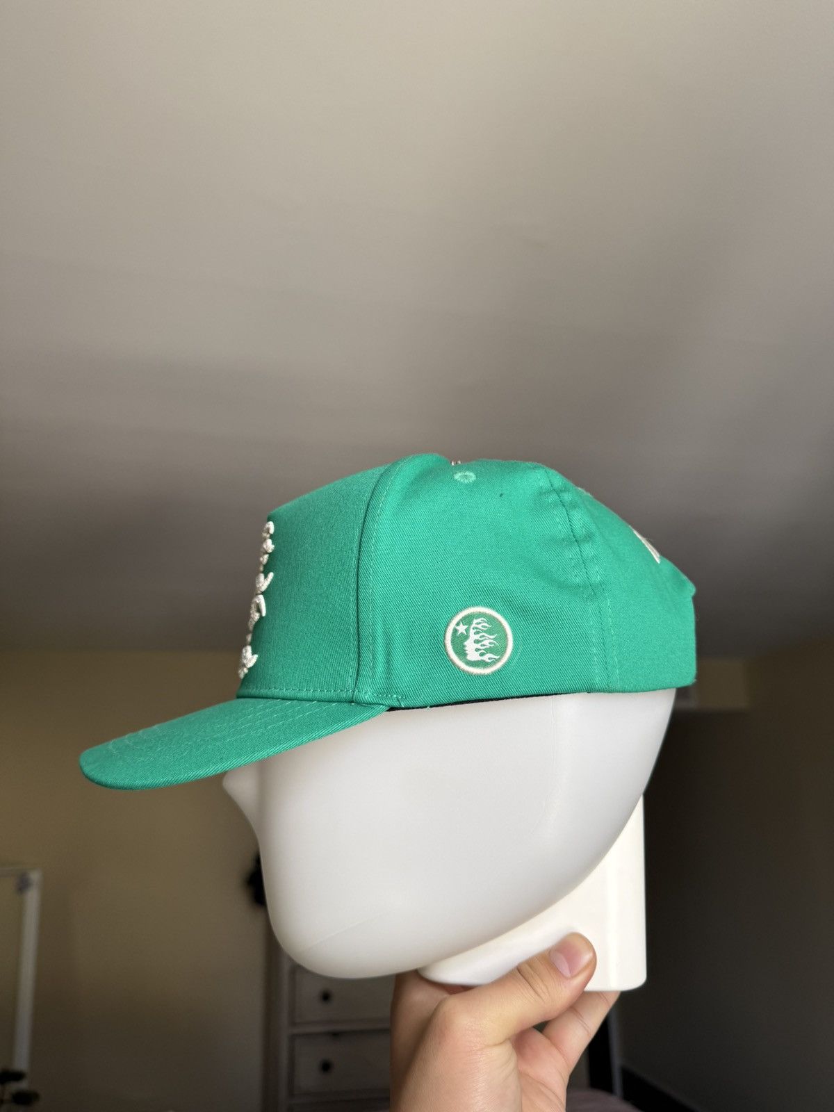 HELLSTAR Hellstar Rhinestone Green Baseball Hat Size ONE SIZE - 4 Thumbnail