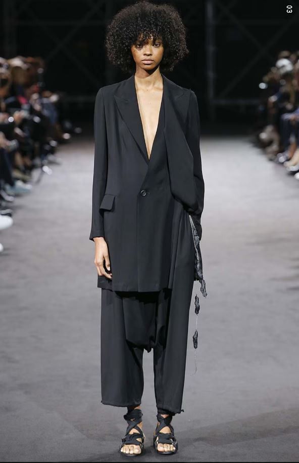 image of Yohji Yamamoto S/s2019 Drop Crotch Pants in Black, Women's (Size 26)