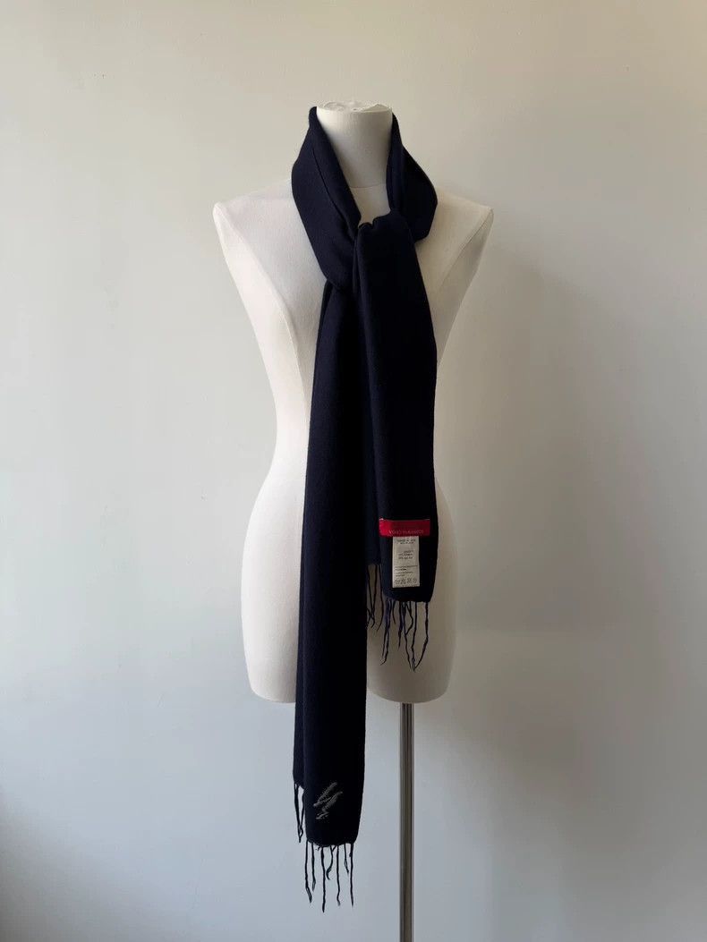Yohji Yamamoto Yohji Yamamoto Yohji Yamamoto Cashmere Silk Fringe Scarf Size ONE SIZE - 4 Thumbnail