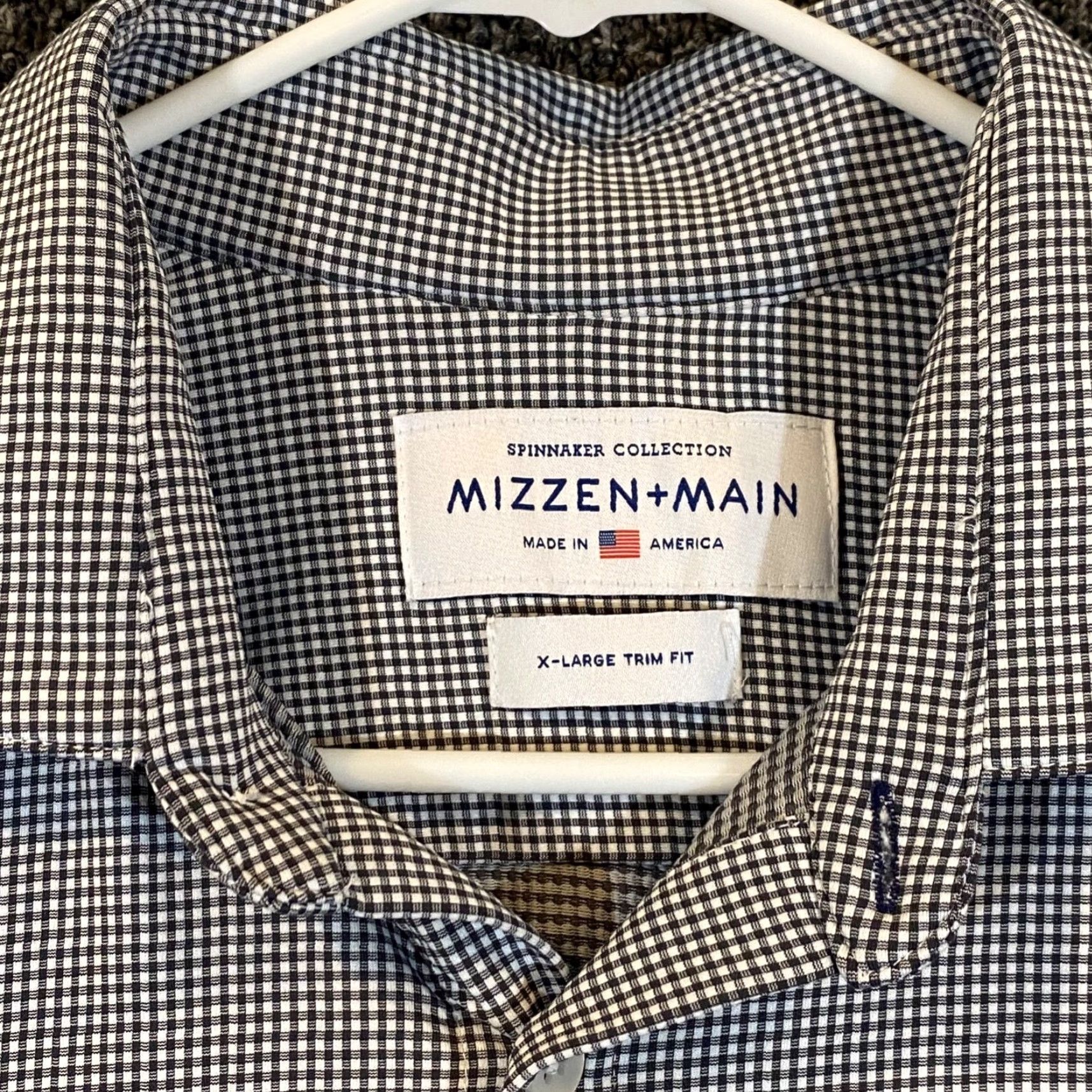 Mizzen+Main Mizzen+Main Button Up Shirt Spinnaker Mens XL Trim Fit Black White Plaid L/S Shirt Mens XL Plaid Spinnaker Collection Colorful Classic Size US XL / EU 56 / 4 - 2 Thumbnail
