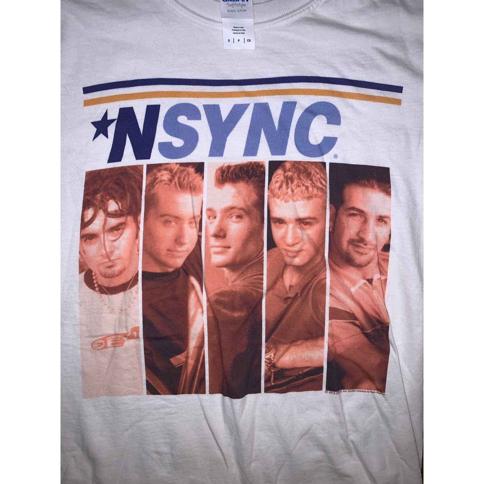 Band Tees × Gildan NSYNC Album Cover T Shirt White Small Y2K Pop Graphic Tee Size US S / EU 44-46 / 1 - 1 Thumbnail