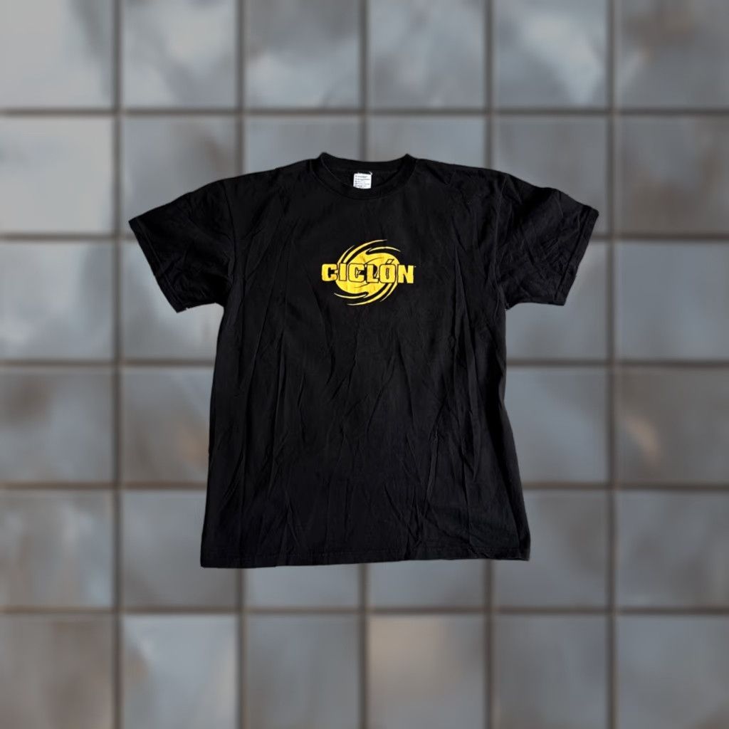 Gildan VINTAGE Bacardi Ciclon T-Shirt Men L Black Yellow Tequila Spiked Rum Y2K Mens Size US L / EU 52-54 / 3 - 1 Thumbnail
