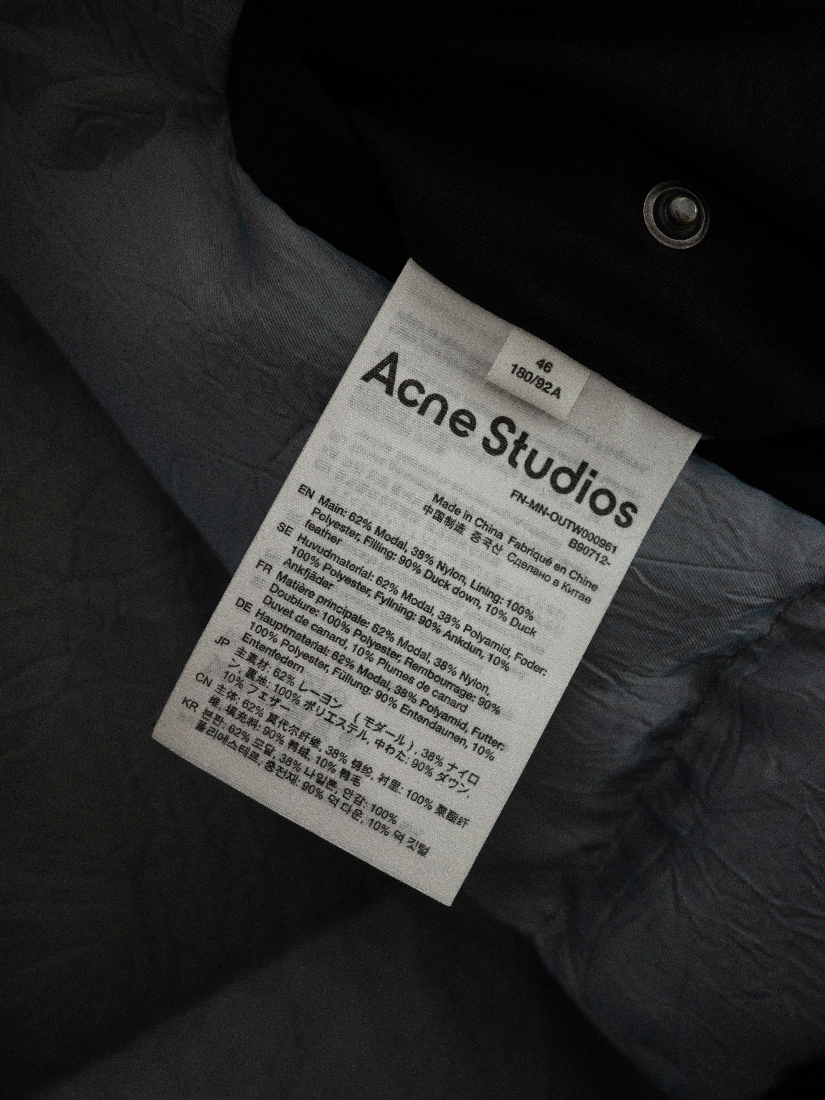 Acne Studios Acne Studios Men's' Puffer Down Jacket Size US M / EU 48-50 / 2 - 7 Thumbnail