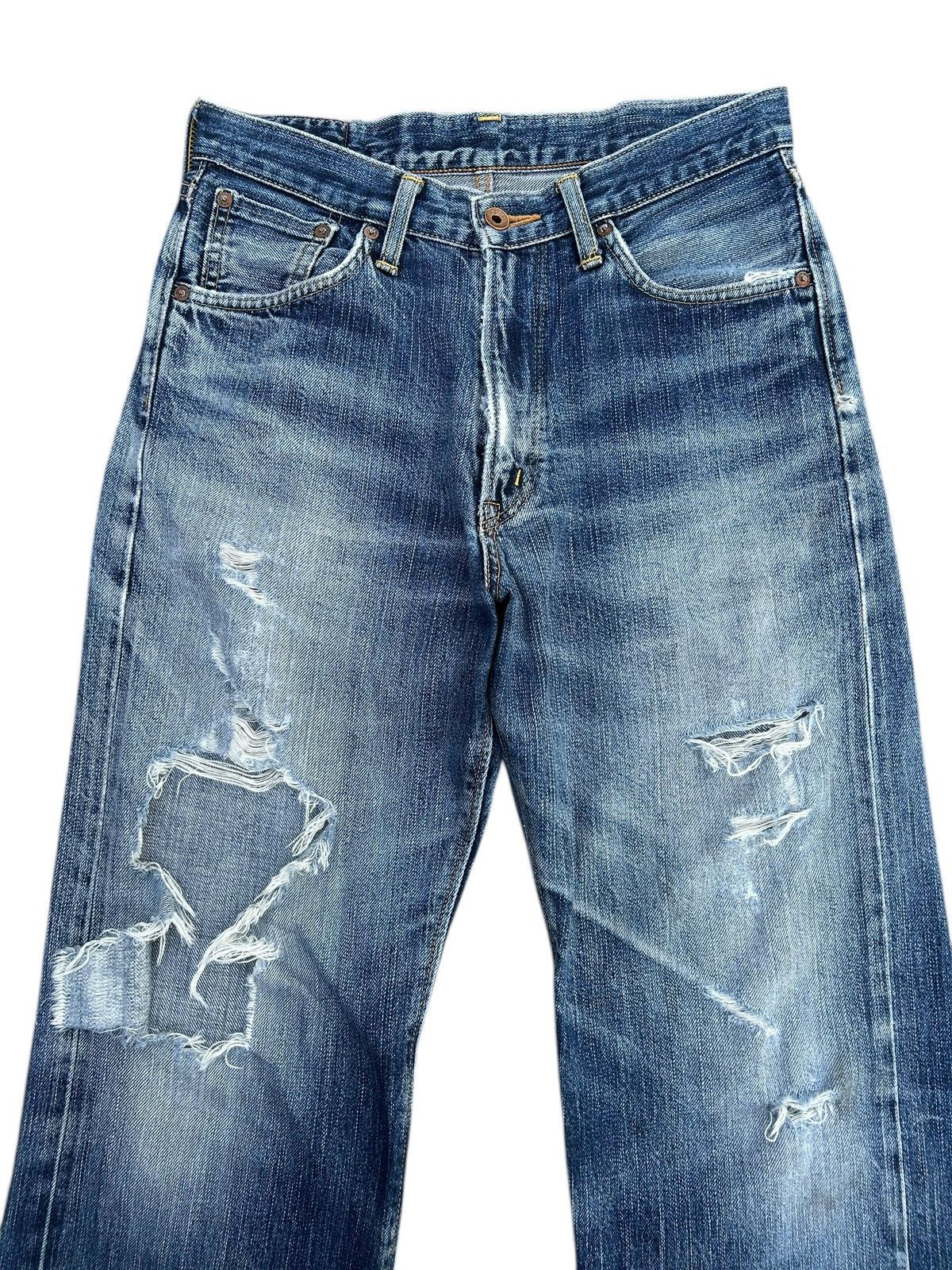 Kapital Trashed Vintage Edwin 505z Selvedge Denim Jeans Size US 30 / EU 46 - 2 Thumbnail
