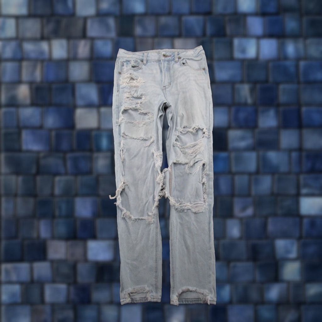 American Eagle Outfitters VINTAGE American Eagle Strigid Distressed Thrashed Denim Mom Jeans Women's Size 2 Size 26" / US 2 / IT 38 - 1 Thumbnail