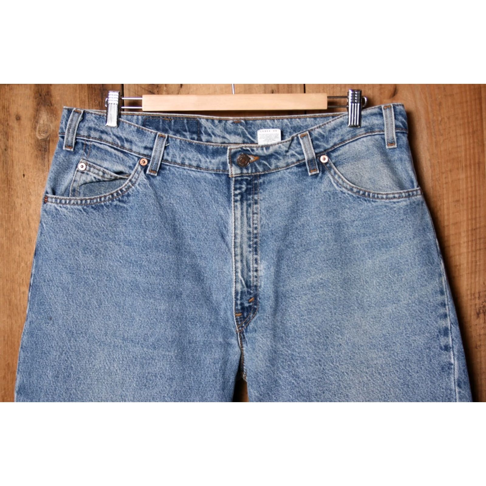 Levi's VINTAGE Levi's 560 Jeans Loose Fit Tapered Leg Blue 35x31 Men Denim Zip 560 Model 34x32 12.5 Rise High Regular Inseam 31 Size US 35 - 2 Thumbnail