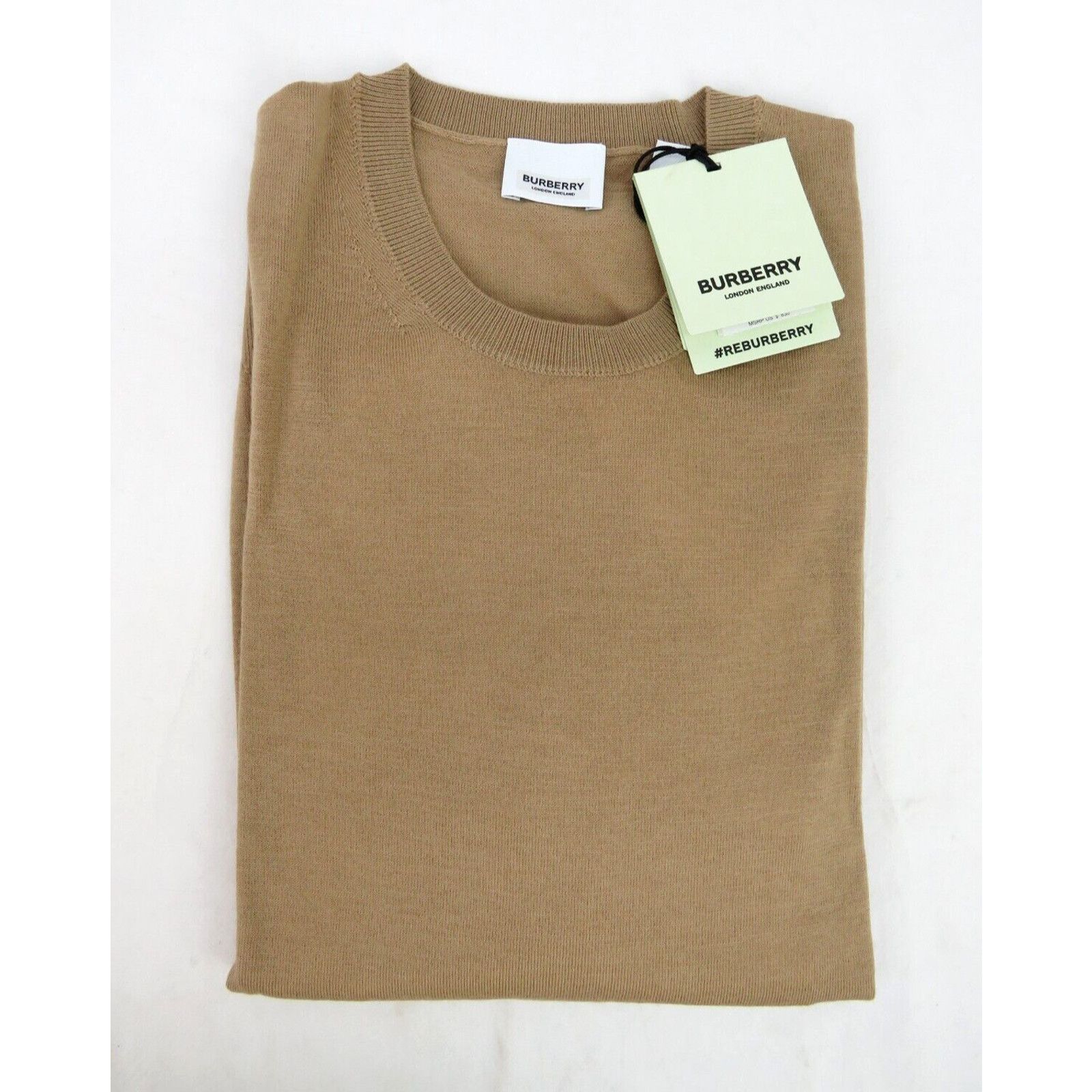 Burberry BEMPTON CAMEL WOOL ELBOW CHECK PATCHES PULLOVER SWEATER S Size S / US 4 / IT 40 - 4 Thumbnail