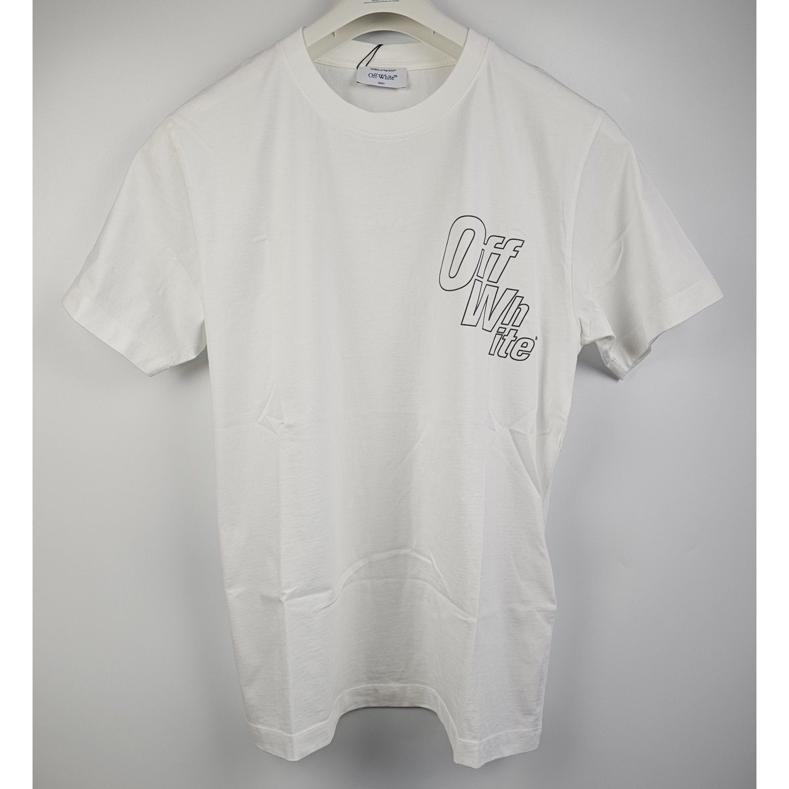 OFF-WHITE White Cotton Men's T-shirt New & Authentic (Men's