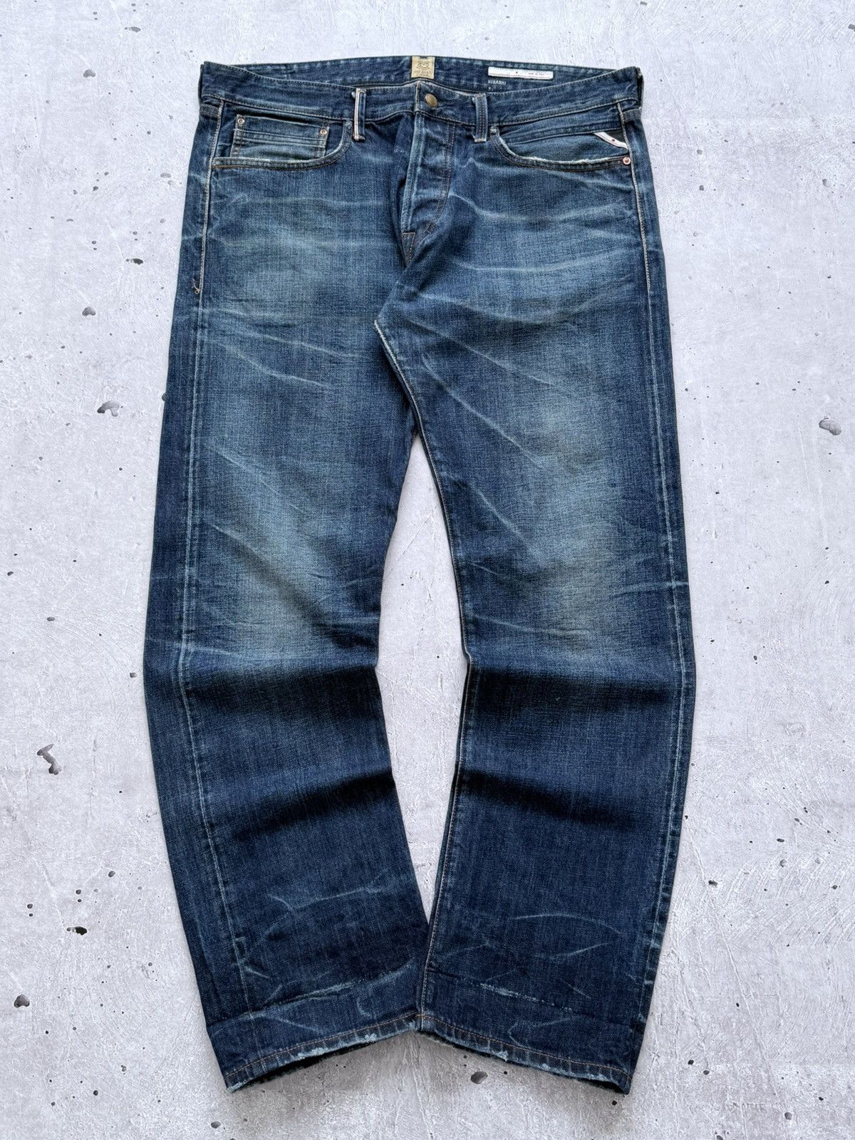 Japanese Brand Red Seal Hedi Slimane Style Washed Selvedge Denim Jeans Size US 34 / EU 50 - 2 Thumbnail