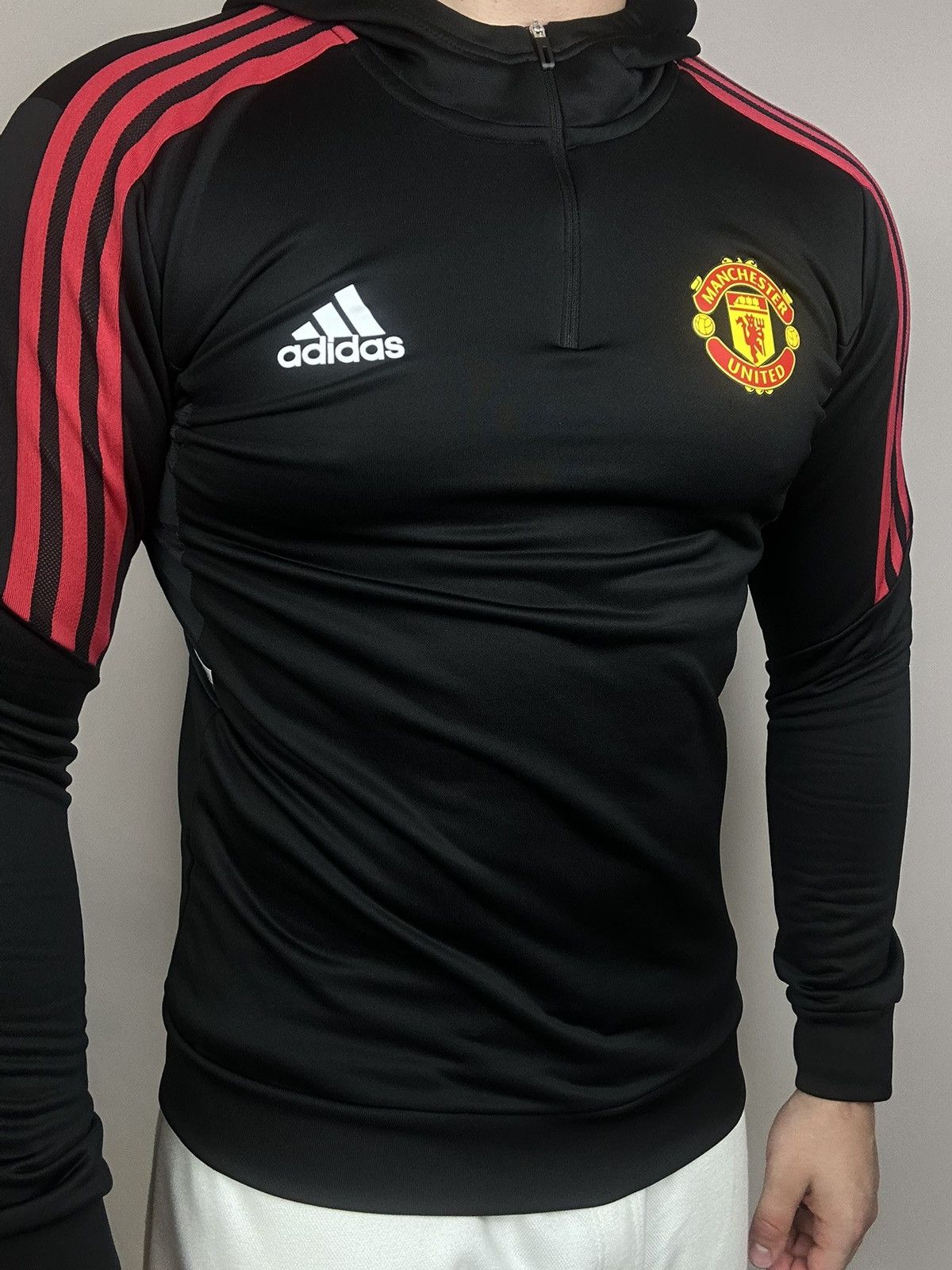 Adidas Adidas Manchester United FC track hoodie half zip black M Size US M / EU 48-50 / 2 - 4 Thumbnail