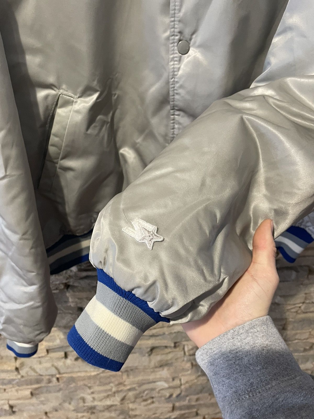 Starter Rare Vintage 80s Detroit Lions Stater Satin Jacket Size US XXL / EU 58 / 5 - 6 Thumbnail