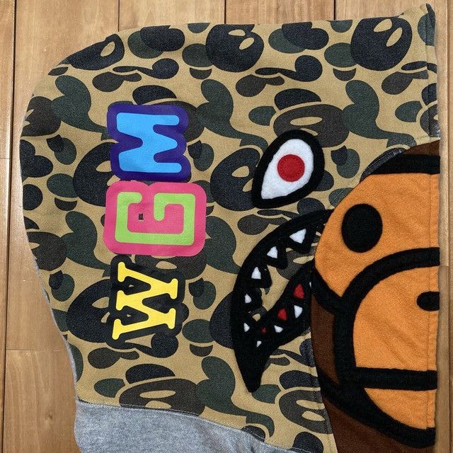 Bape BAPE CAMO Milo Shark Full Zip Hoodie a bathing ape Size US XL / EU 56 / 4 - 4 Thumbnail