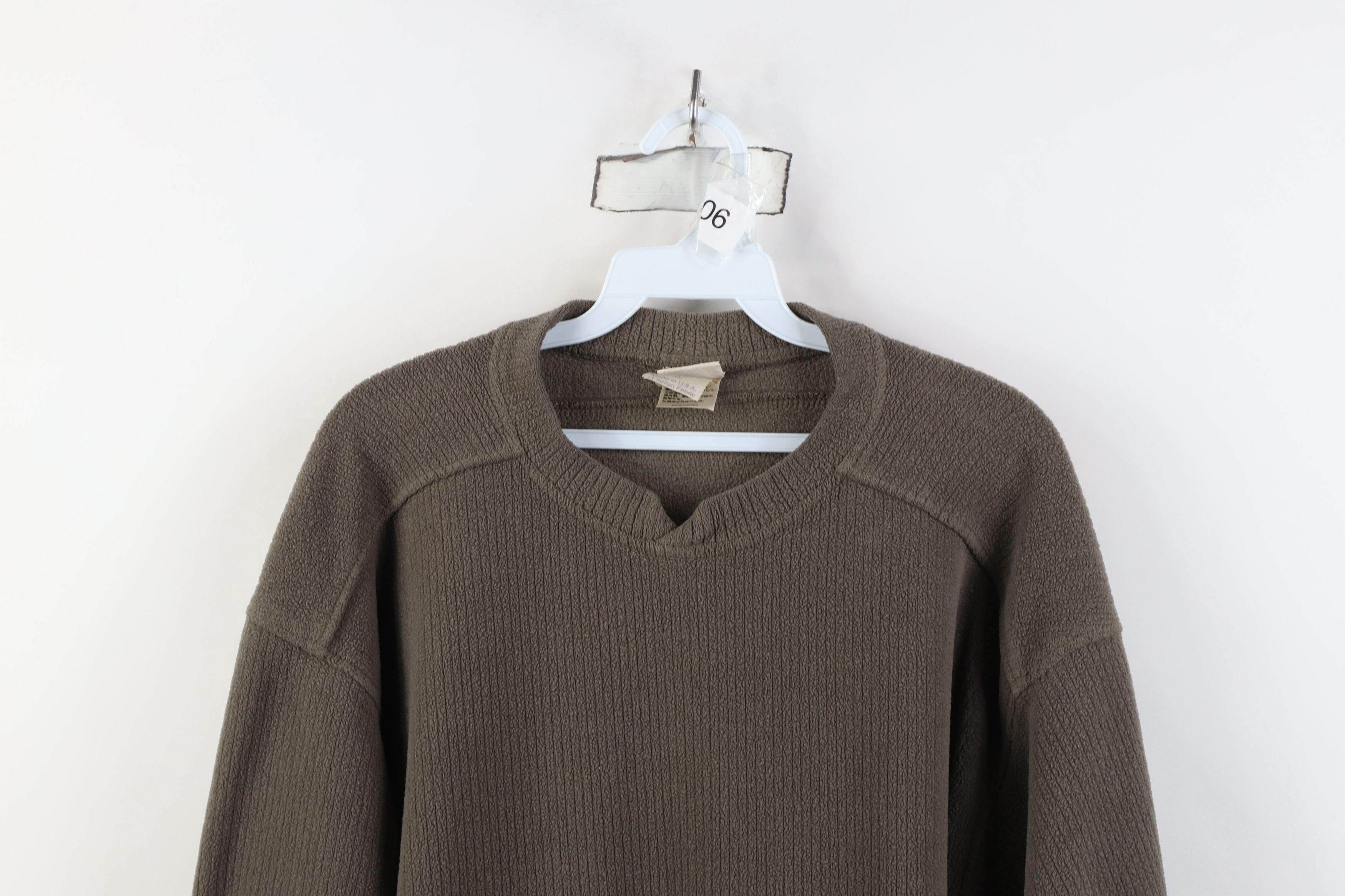 Rei Vintage 90s REI Italian Fleece Ribbed Sweater Gray USA Size US XL / EU 56 / 4 - 2 Thumbnail