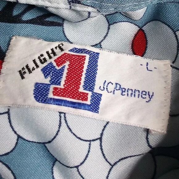 JCPenney Vintage JCPenney Cherry Blossom Polyester Disco Shirt Size US L / EU 52-54 / 3 - 3 Thumbnail