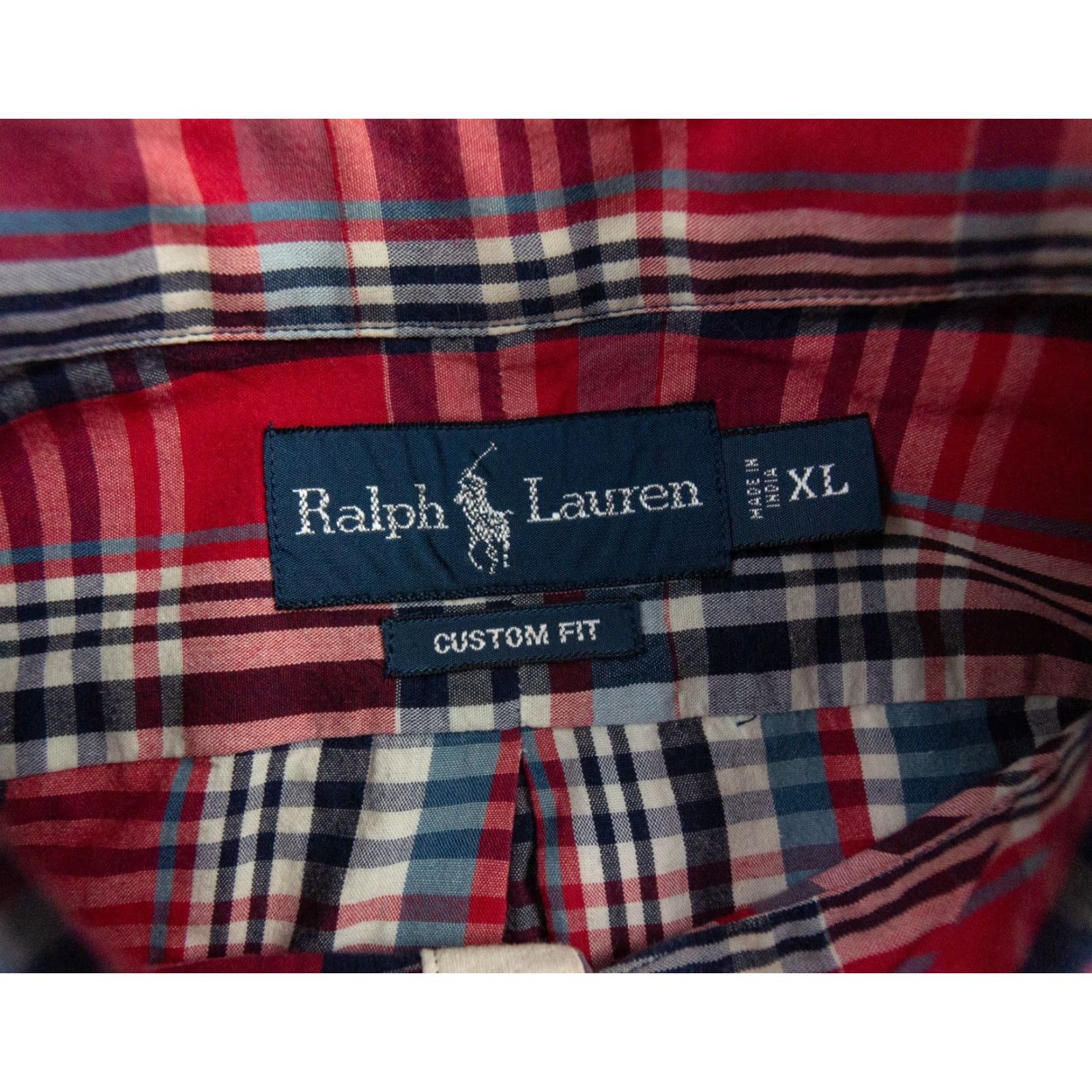 Ralph Lauren Ralph Lauren Button-Down Shirt Men XL Red Check Plaid Custom Fit Long Sleeve Button-Up Shirt - Preppy Style, Men’s XL Red Polo DLX? Size US XL / EU 56 / 4 - 6 Thumbnail