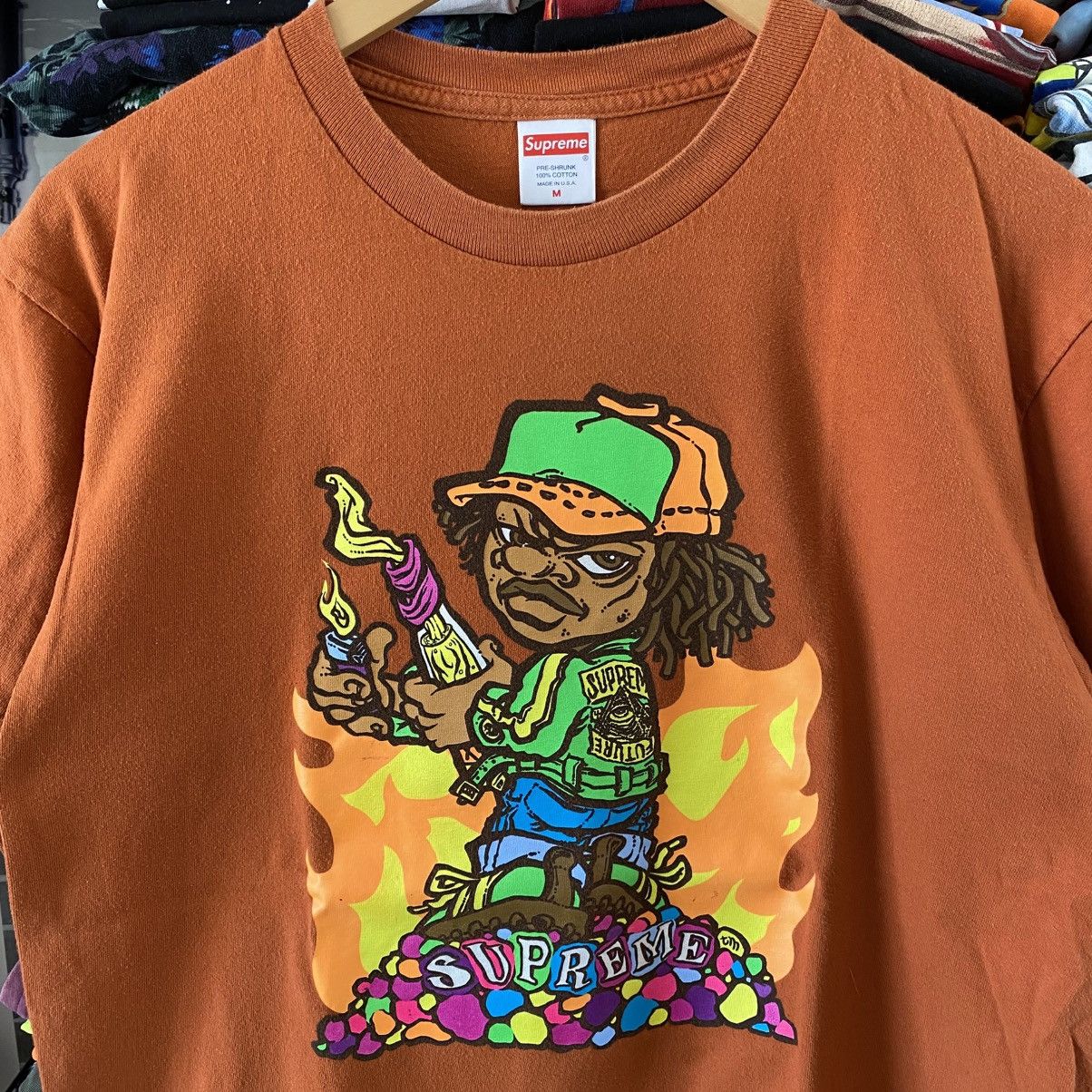 Supreme Supreme Molotov Kid T-Shirt Rust 2019 Size US M / EU 48-50 / 2 - 2 Thumbnail