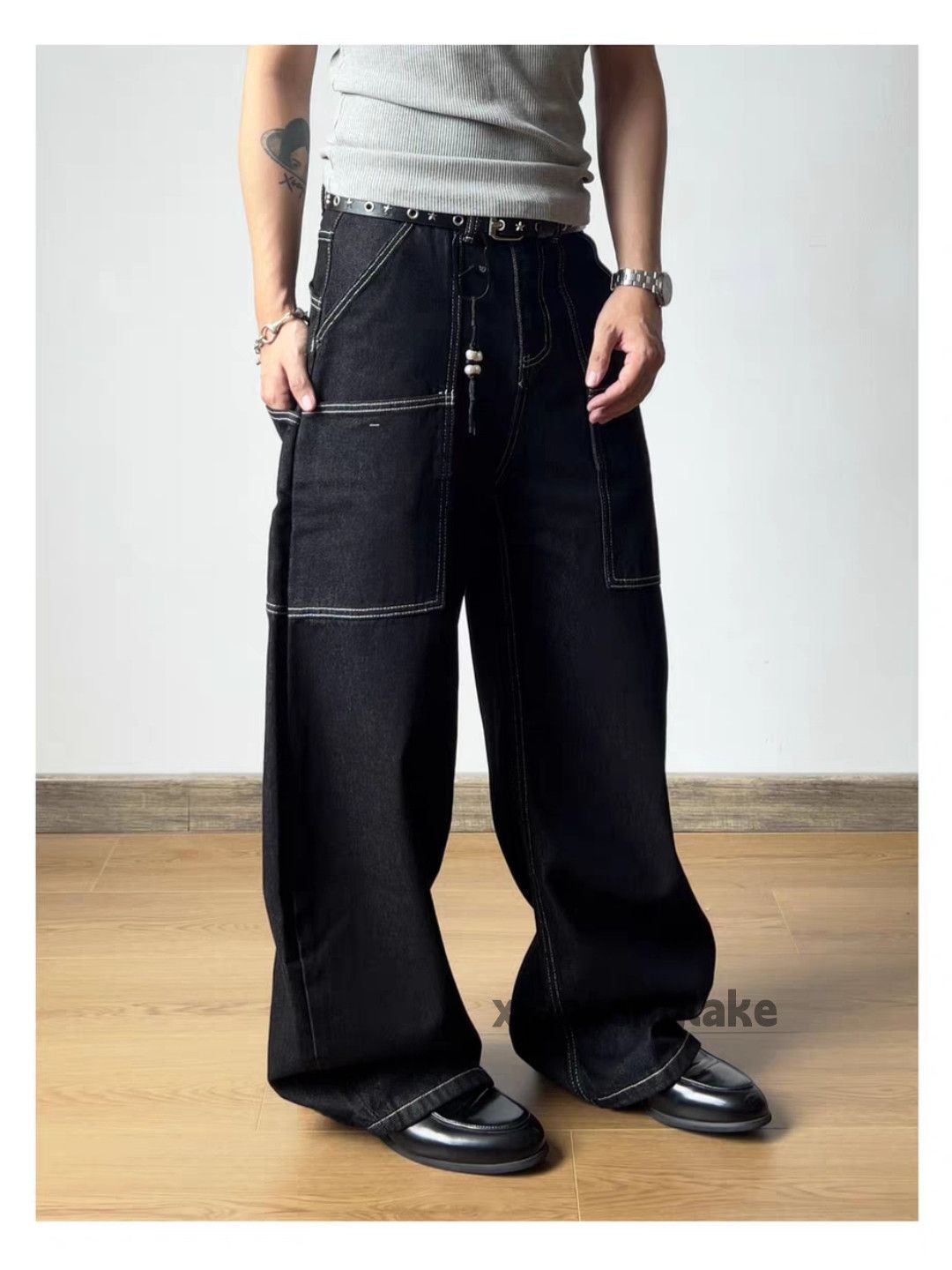 Jean xz Utility loose baggy skate hiphop cargo carpenter jeans Size US 32 / EU 48 - 8 Thumbnail
