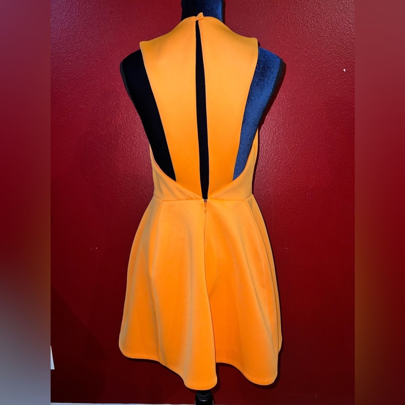 Other Cameo Dress Peplum Style Open Sides Back Orange Large Size L / US 10 / IT 46 - 3 Thumbnail
