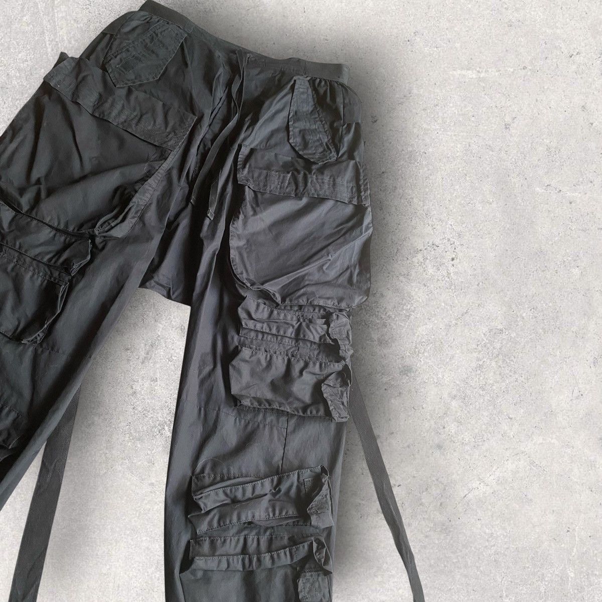 Ben Taverniti Unravel Project Drop Crotch Cargo Pants Size US 30 / EU 46 - 3 Thumbnail