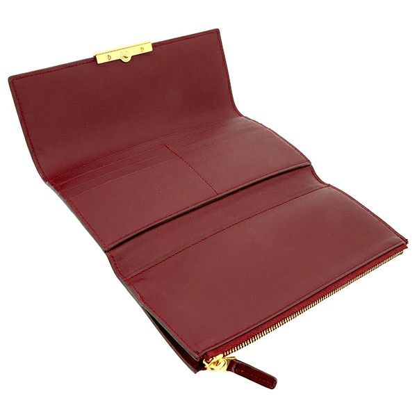 Bottega Veneta o1n1vont1224 Size: OS / Continental Wallet in Burgundy Size ONE SIZE - 4 Thumbnail