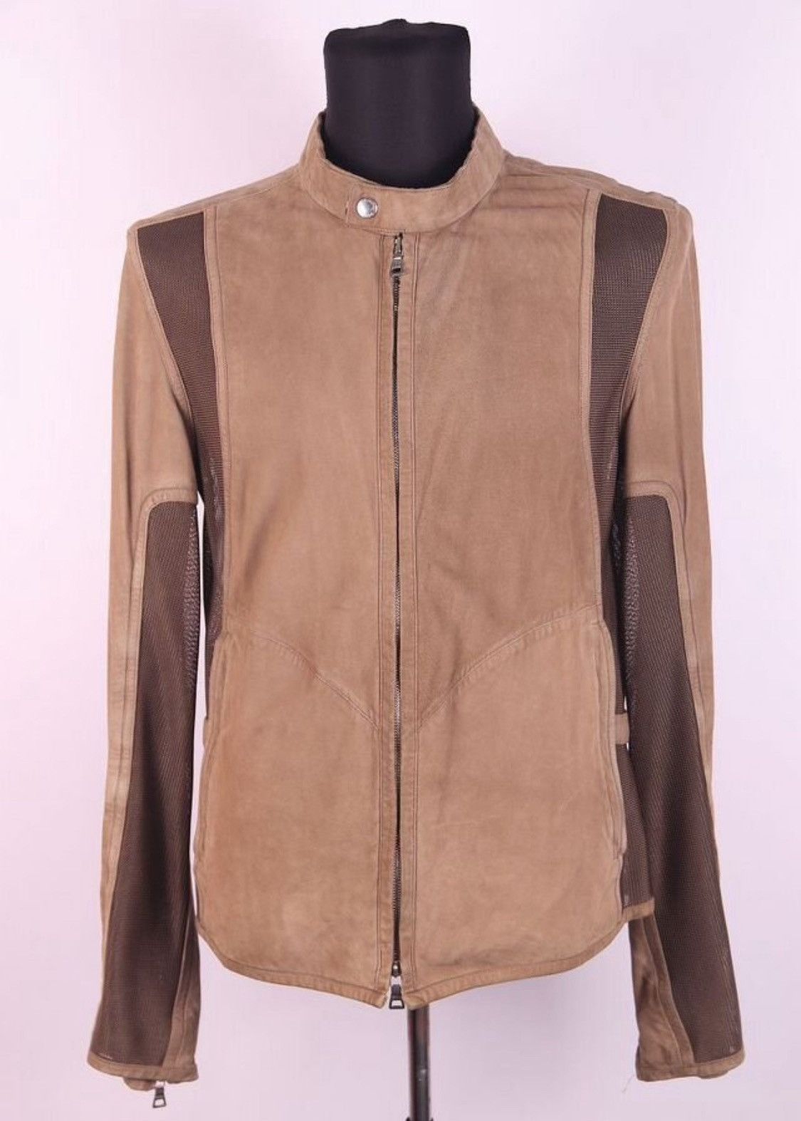 Prada Prada Leather Suede Racing Jacket Brown Size US L / EU 52-54 / 3 - 1 Thumbnail