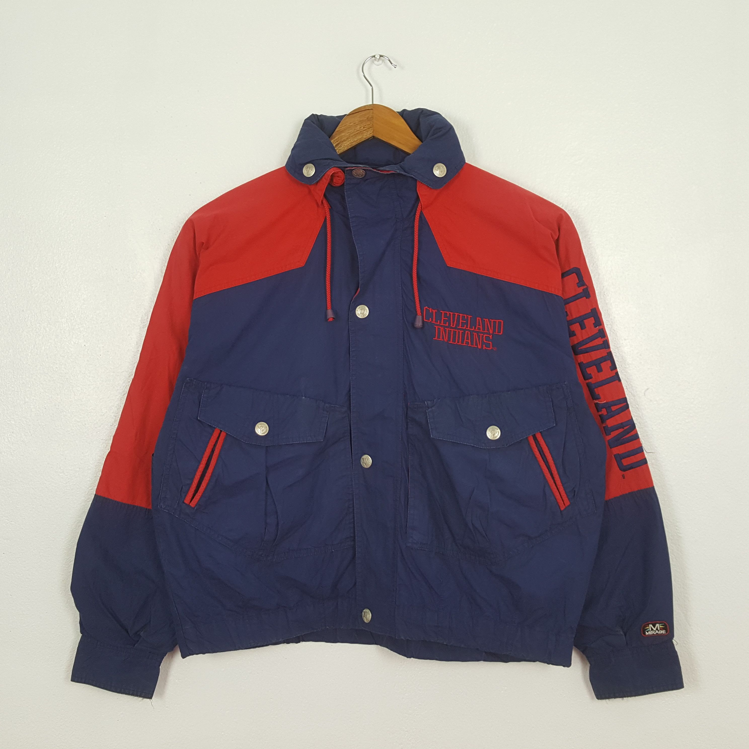 MLB Vintage Cleveland Indians MLB Baseball Team Jacket C323N15 Size US XL / EU 56 / 4 - 3 Thumbnail