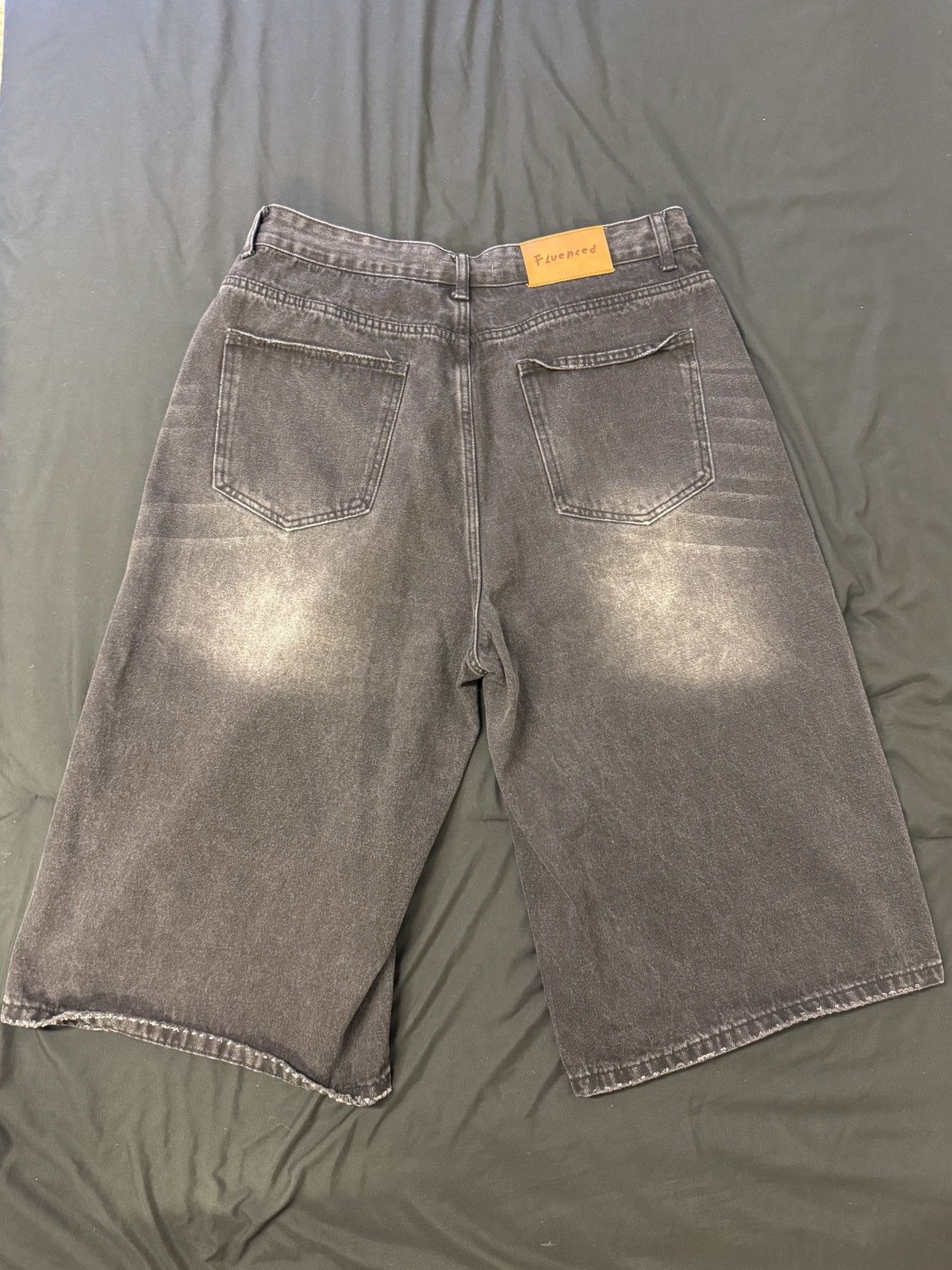 Other Vintage Black Faded Denim Jorts Size US 34 / EU 50 - 2 Thumbnail
