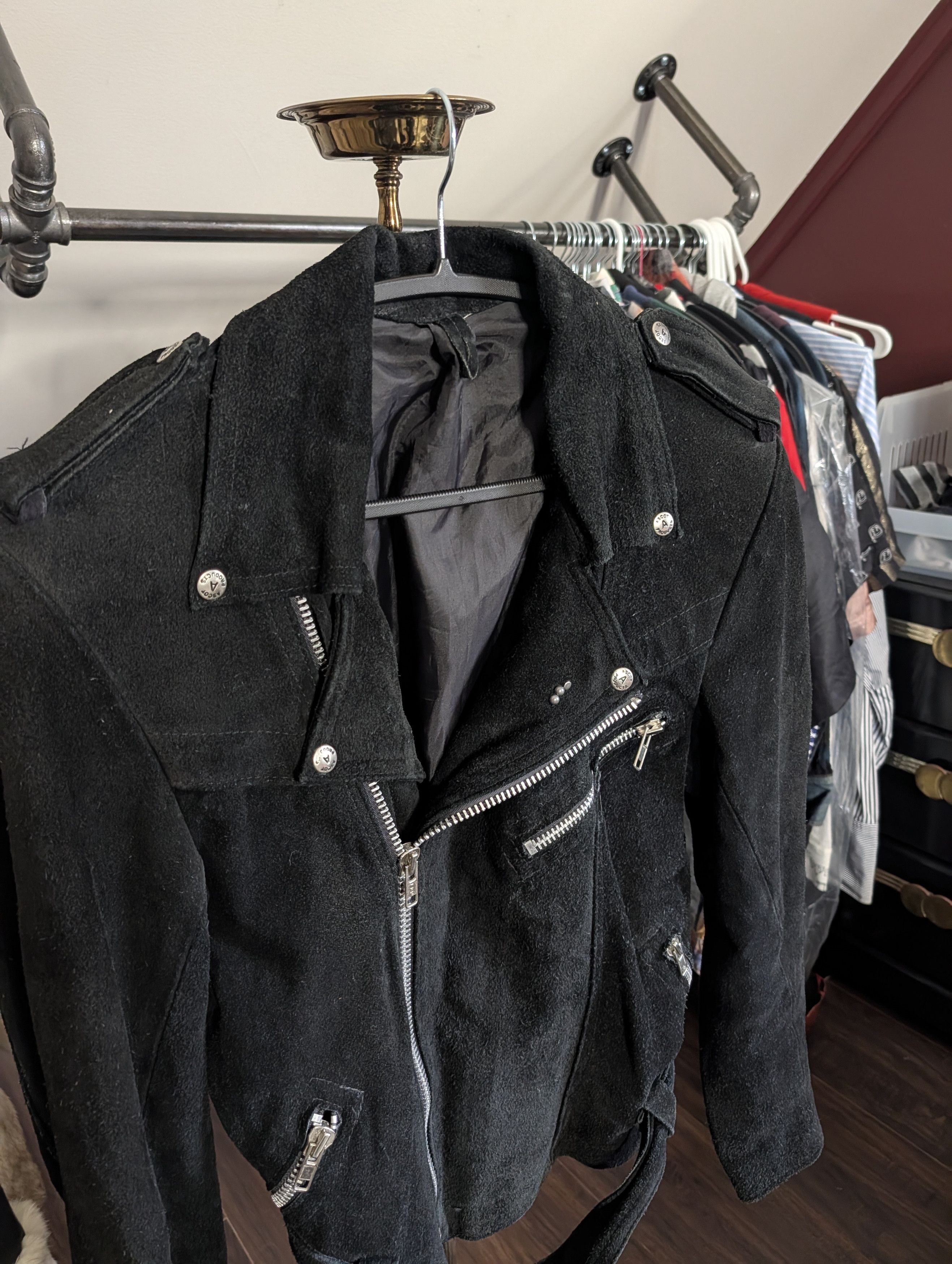 Ascot Chang ASCOT Vtg Australian top dyed leather nubuck biker jkt Size US S / EU 44-46 / 1 - 2 Thumbnail