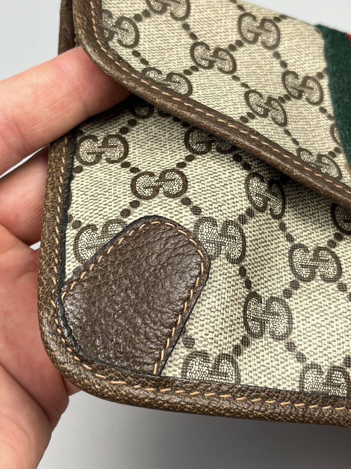 Gucci Vintage GUCCI Monogram Leather Clutch Wallet Bag Size ONE SIZE - 7 Thumbnail