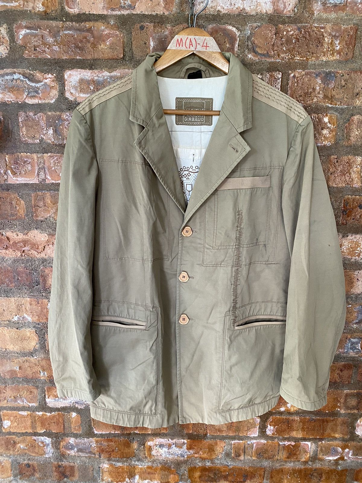 Marithe + Francois Girbaud 2000s Marithe Francois Girbaud Repair tribal Distress Jacket Size US L / EU 52-54 / 3 - 6 Thumbnail