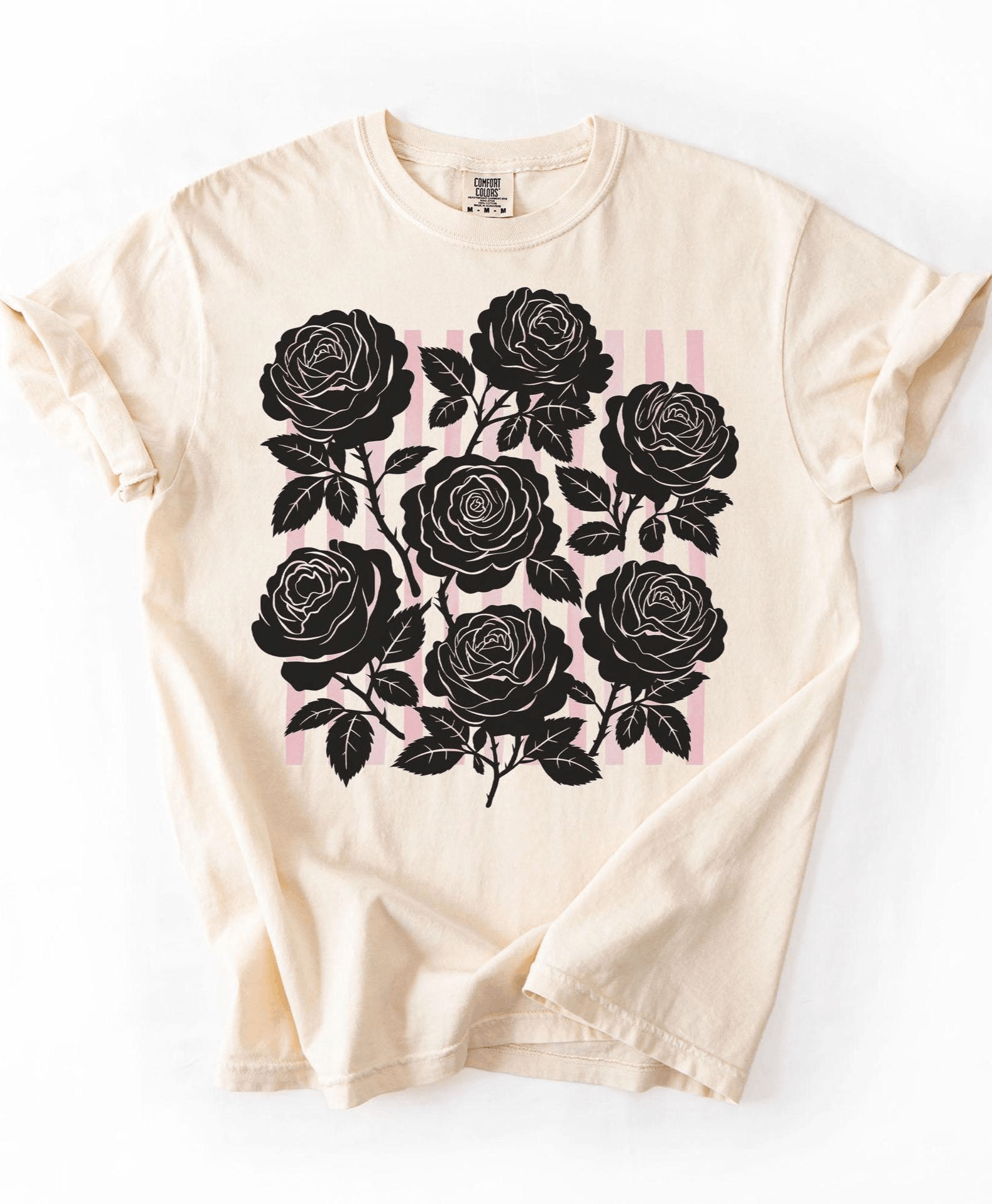 Other Rose Shirt | Black Rose Floral T-Shirt Size M / US 6-8 / IT 42-44 - 2 Thumbnail