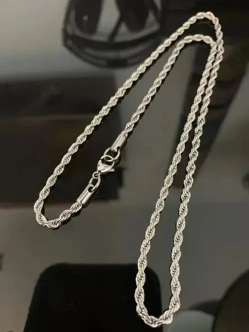 Jewelry Twisted Rope Chain 3mm - 20 inch Size ONE SIZE - 2 Thumbnail