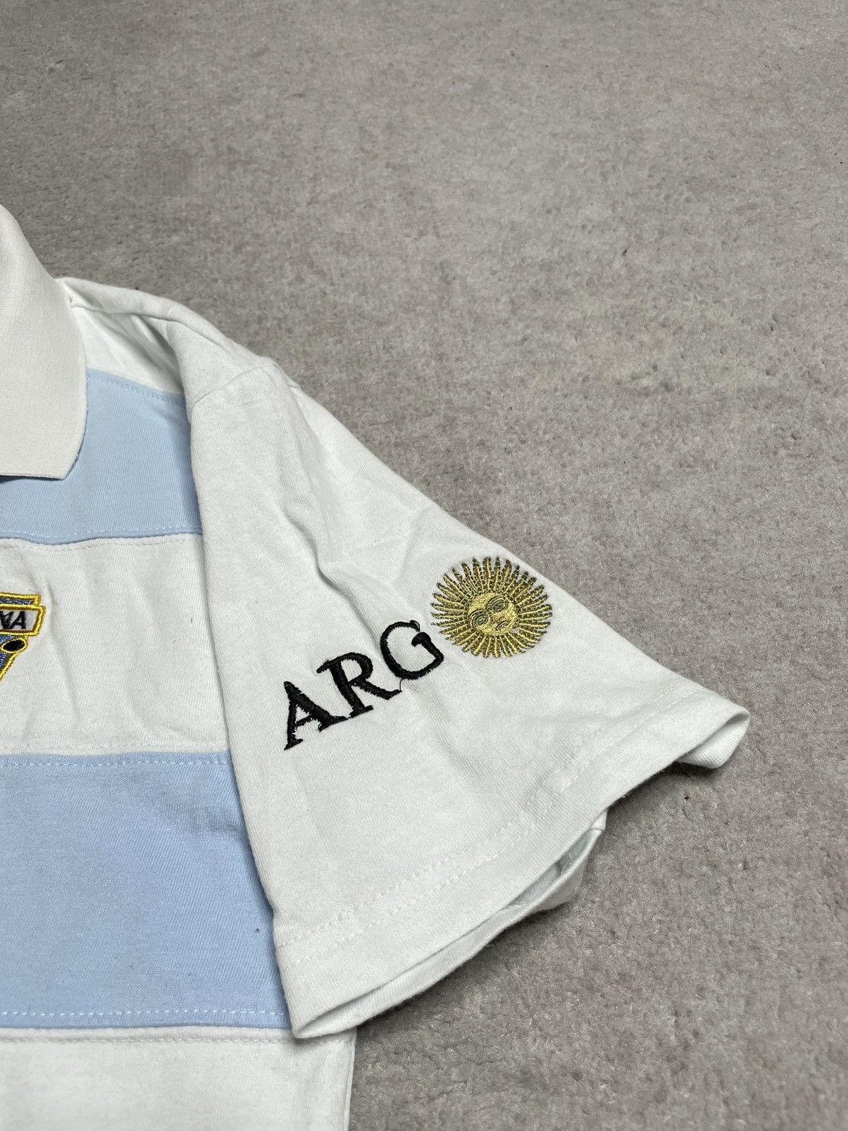 Vintage Vintage Baby Blue White Striped T-Shirt Tee Polo Argentina Size US S / EU 44-46 / 1 - 4 Thumbnail