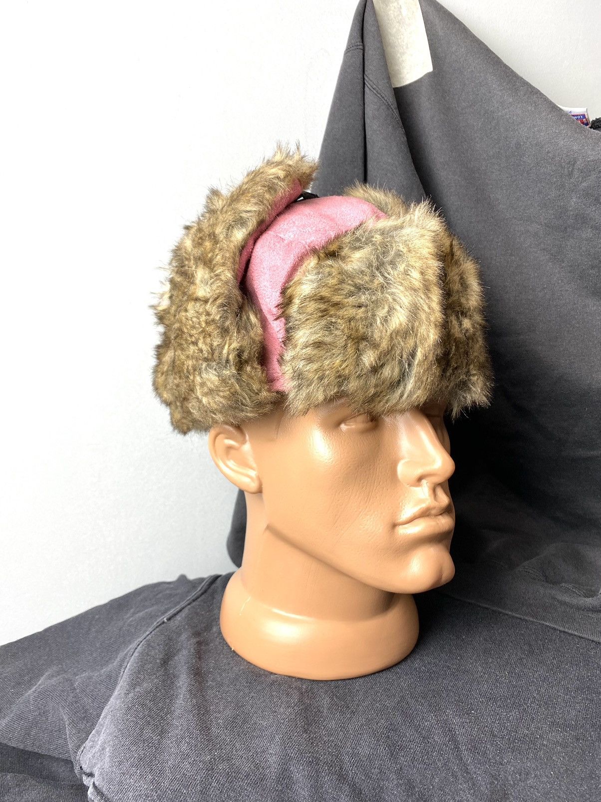 Vintage Vintage Alt Fuzzy Mohair Ushanka USSR Hat Balaclava Size ONE SIZE - 2 Thumbnail