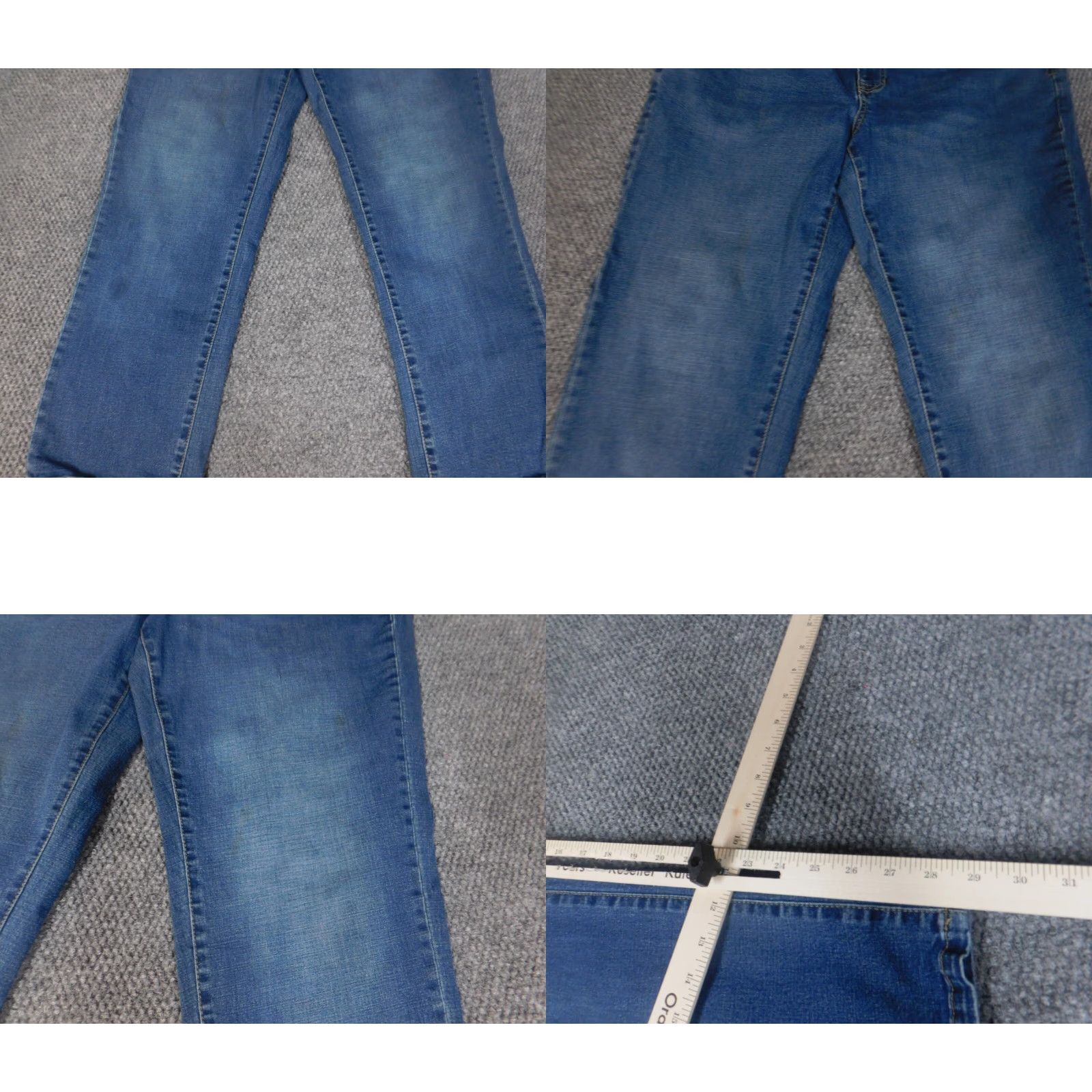 Izod IZOD Jeans, Denim, Blue, Tapered Fit, 37x29, Regular Rise, Button Fly/Zip, Cotton, 37 Waist, 29 Inseam, Mens, Classic, Vintage No Size US 37 - 8 Thumbnail