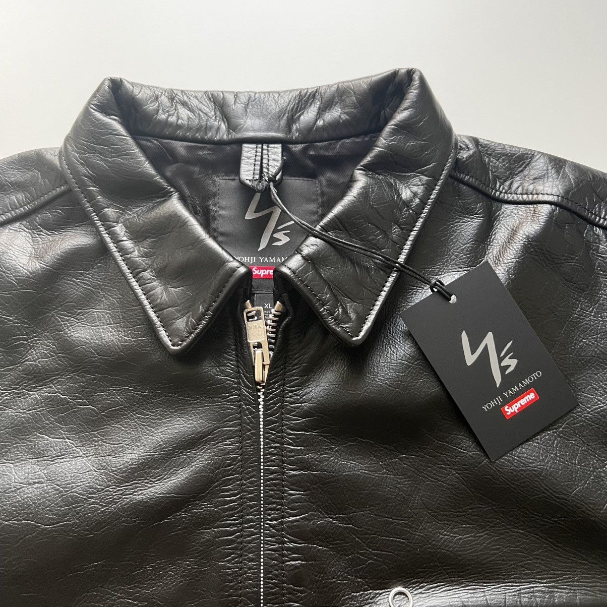 Supreme × Yohji Yamamoto Supreme Y’s by Yohji Yamamoto Leather Jacket Black XL Bladee Size US XL / EU 56 / 4 - 6 Thumbnail