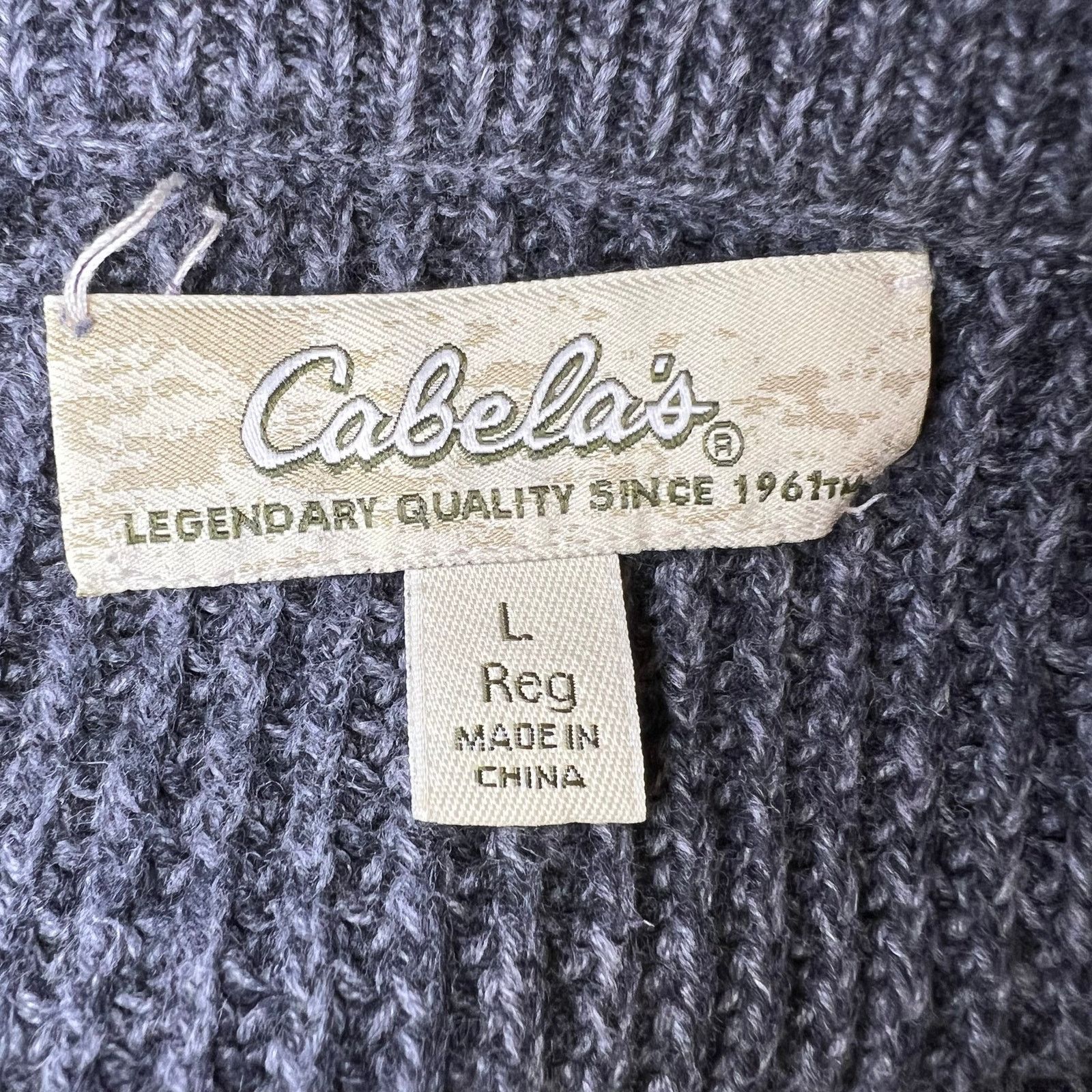 Cabelas Cabela's Men's Grey Pullover Sweater Size L Size US L / EU 52-54 / 3 - 3 Thumbnail