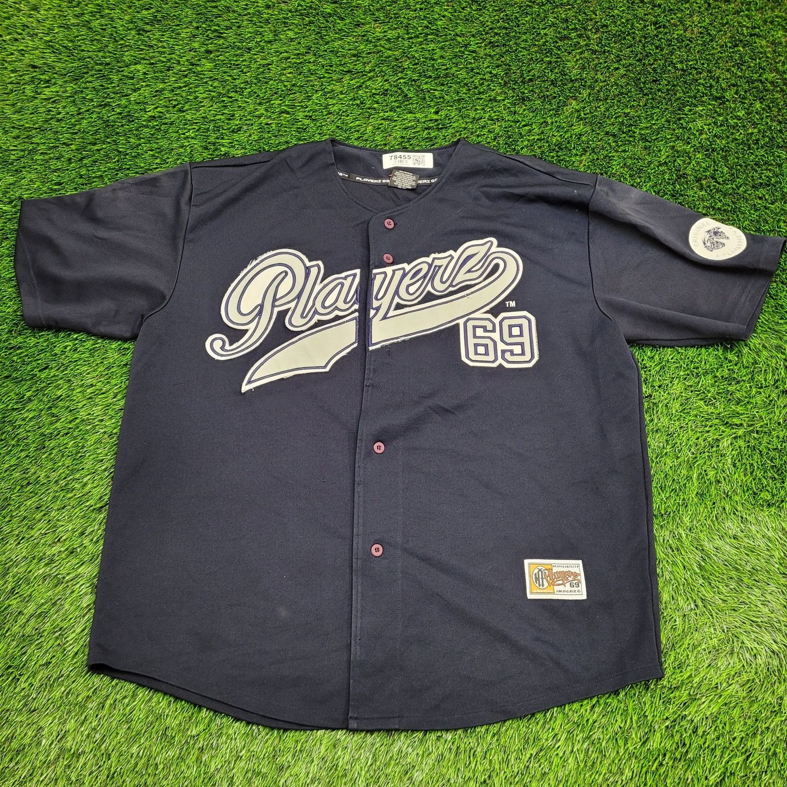 PLAYERS 69 トップス XL ブランド Obasin BASEBALL JERSEY [YELLOW