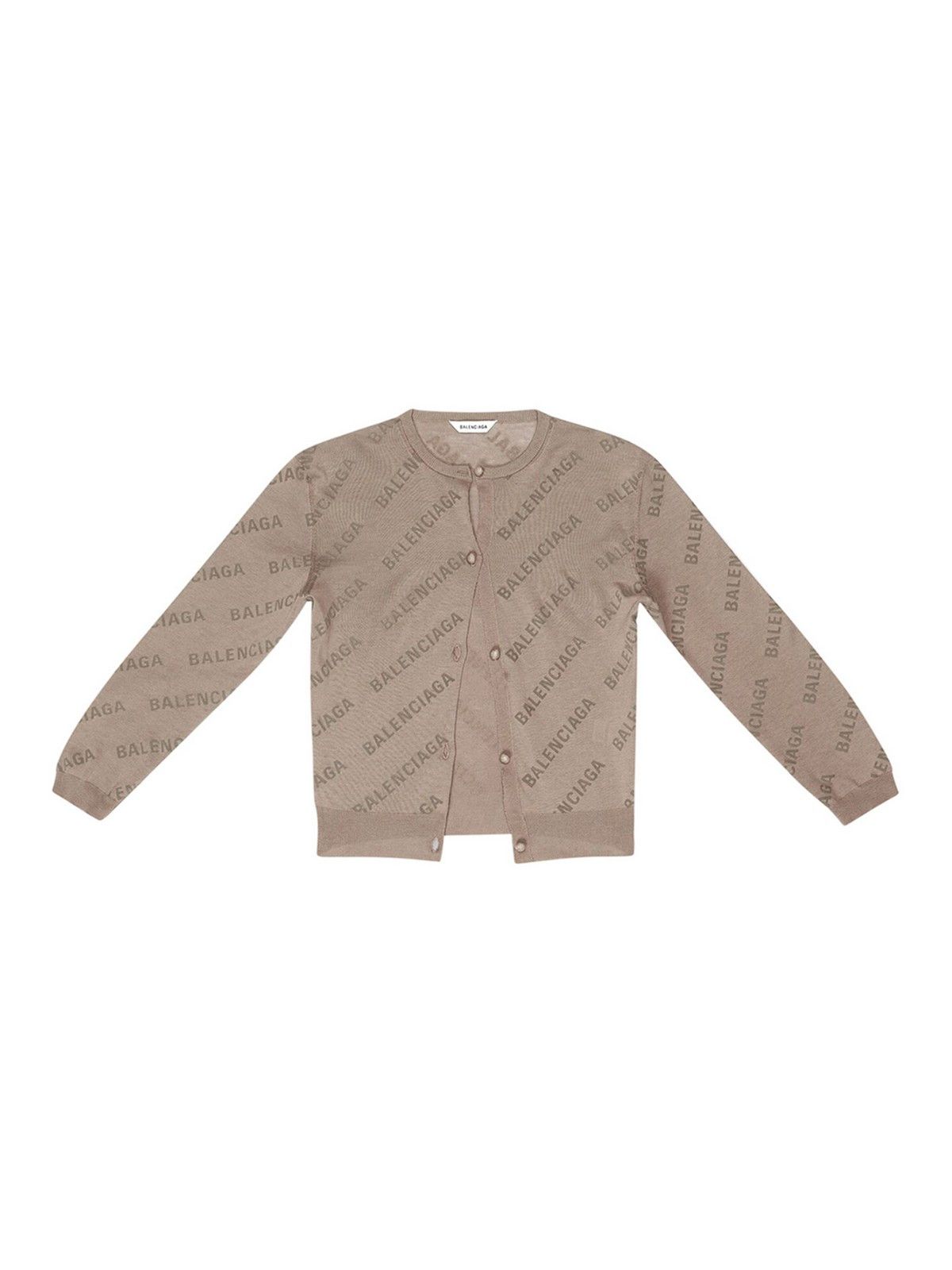 o1y0625 Logo Cardigan in Taupe