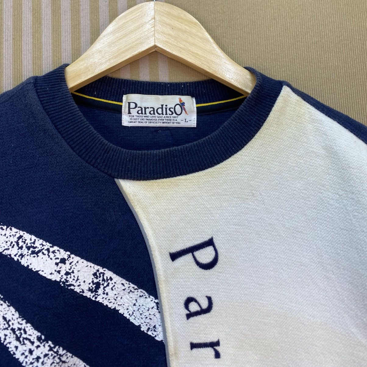 Japanese Brand 🫶 vintage Paradiso brand two-tone crewneck sweatshirt Size US M / EU 48-50 / 2 - 3 Thumbnail